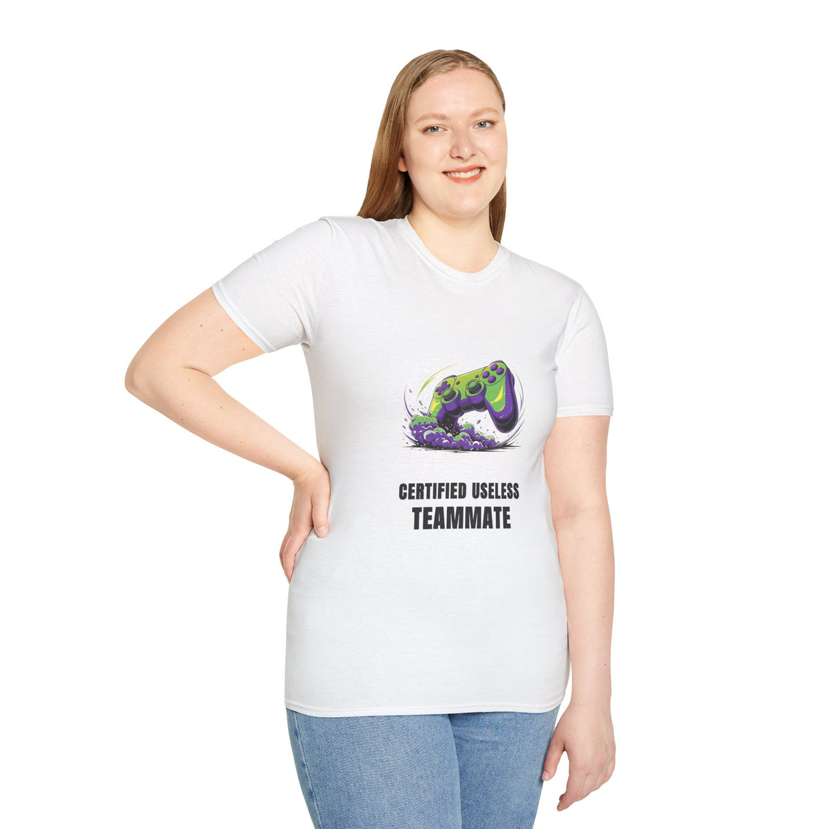 Gaming T-Shirt — "Certified Useless Teammate" Controller Graphic - Trending Now - August 2026