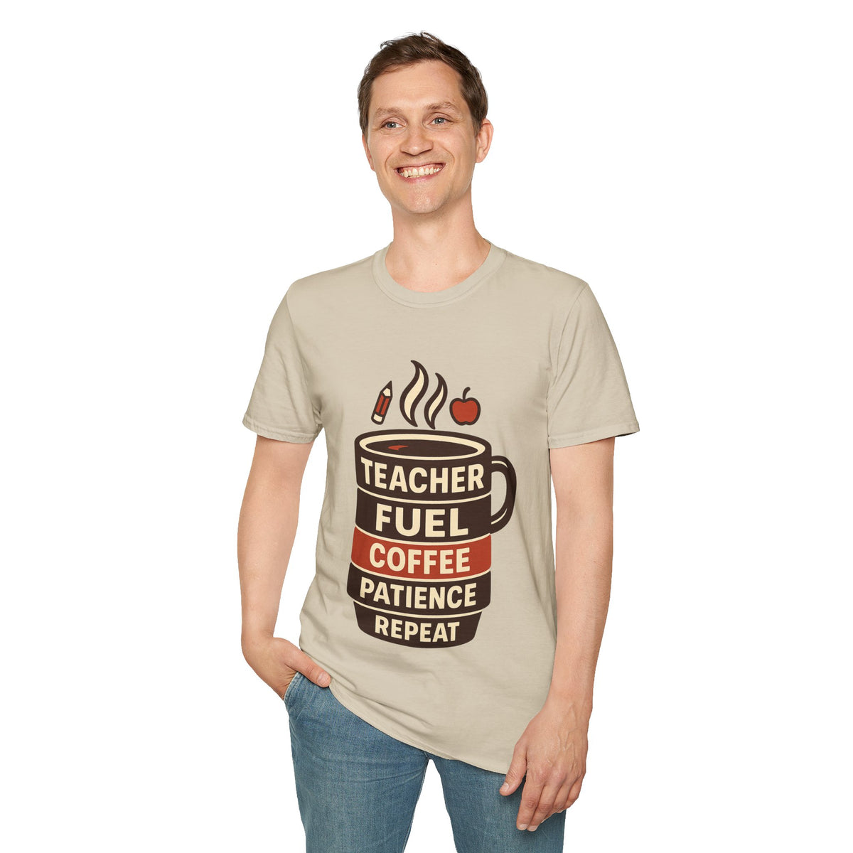 Teacher Fuel Coffee T-Shirt — 'Teacher Fuel: Coffee, Patience, Repeat' Shirt - Trending Now - August 2026