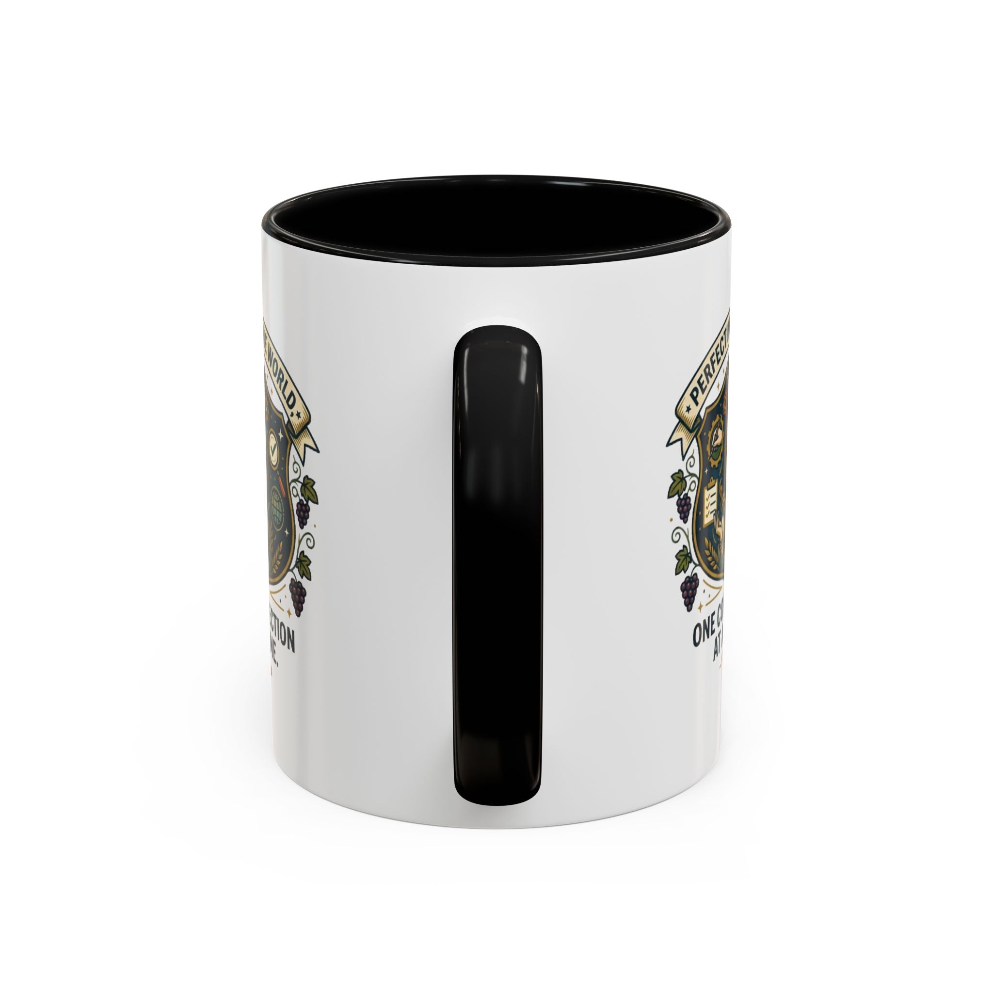 Virgo Coffee Mug — "Perfecting the World: One Correction at a Time" Accent Astrology Gift