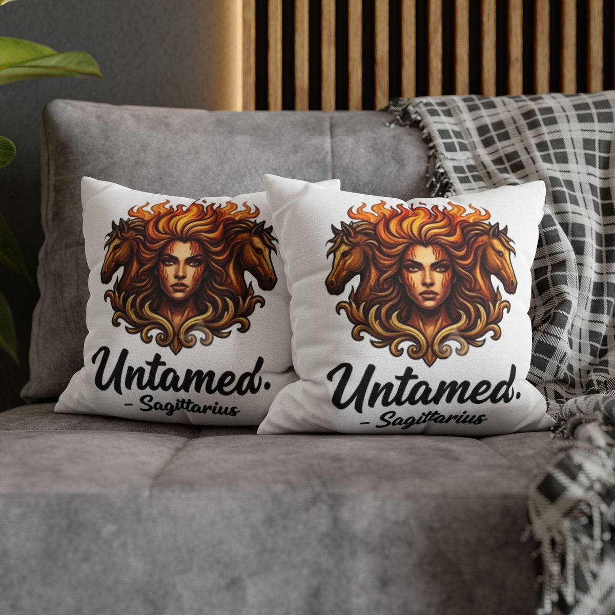 Sagittarius 'Untamed' Decorative Pillowcase – Astrology Zodiac Home Accent