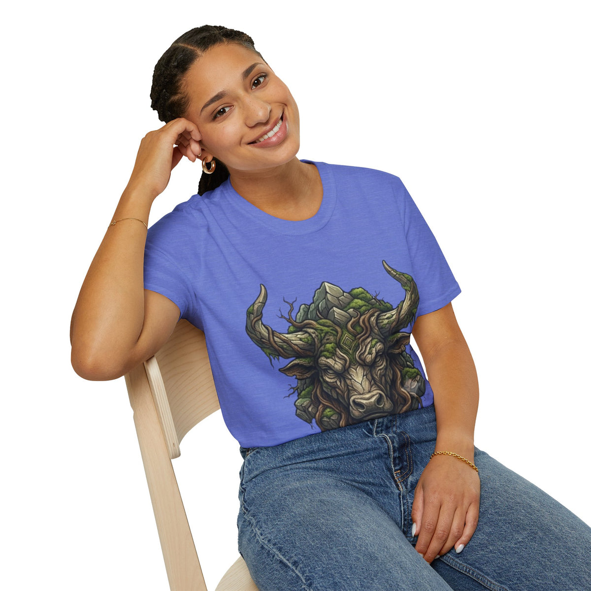 Taurus Greenman Bull T-Shirt — Nature Spirit Woodland Bull Graphic Tee
