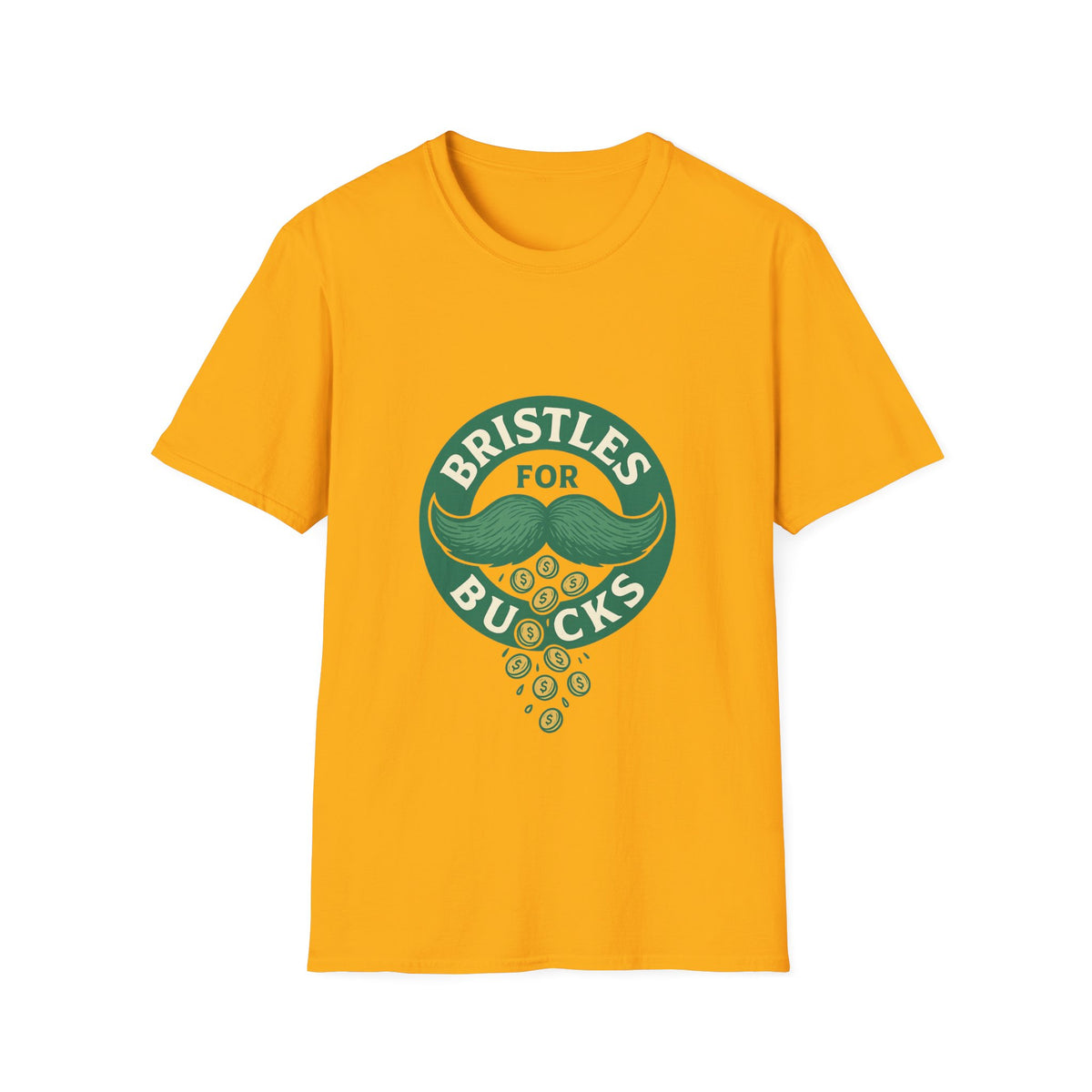 Bristles for Bucks T‑Shirt — Vintage Green Charity Donation Logo Tee - Trending Now - October 2026
