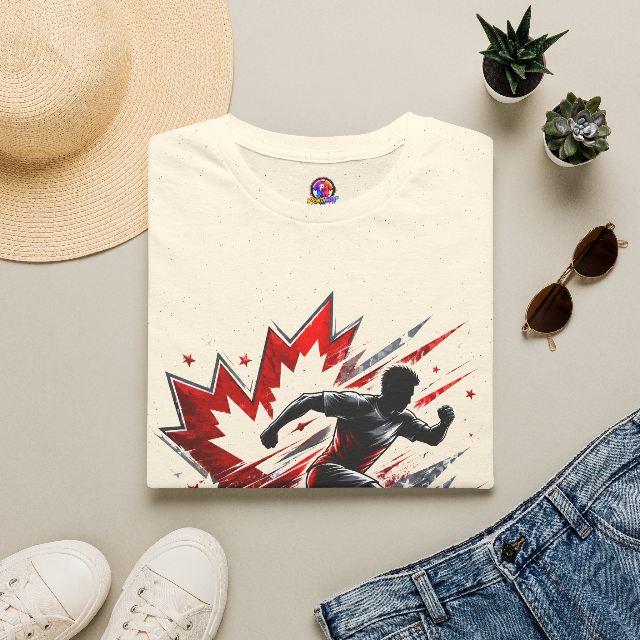 Canada Northern Force Running T‑Shirt — Canada Maple Runner Athletic Tee