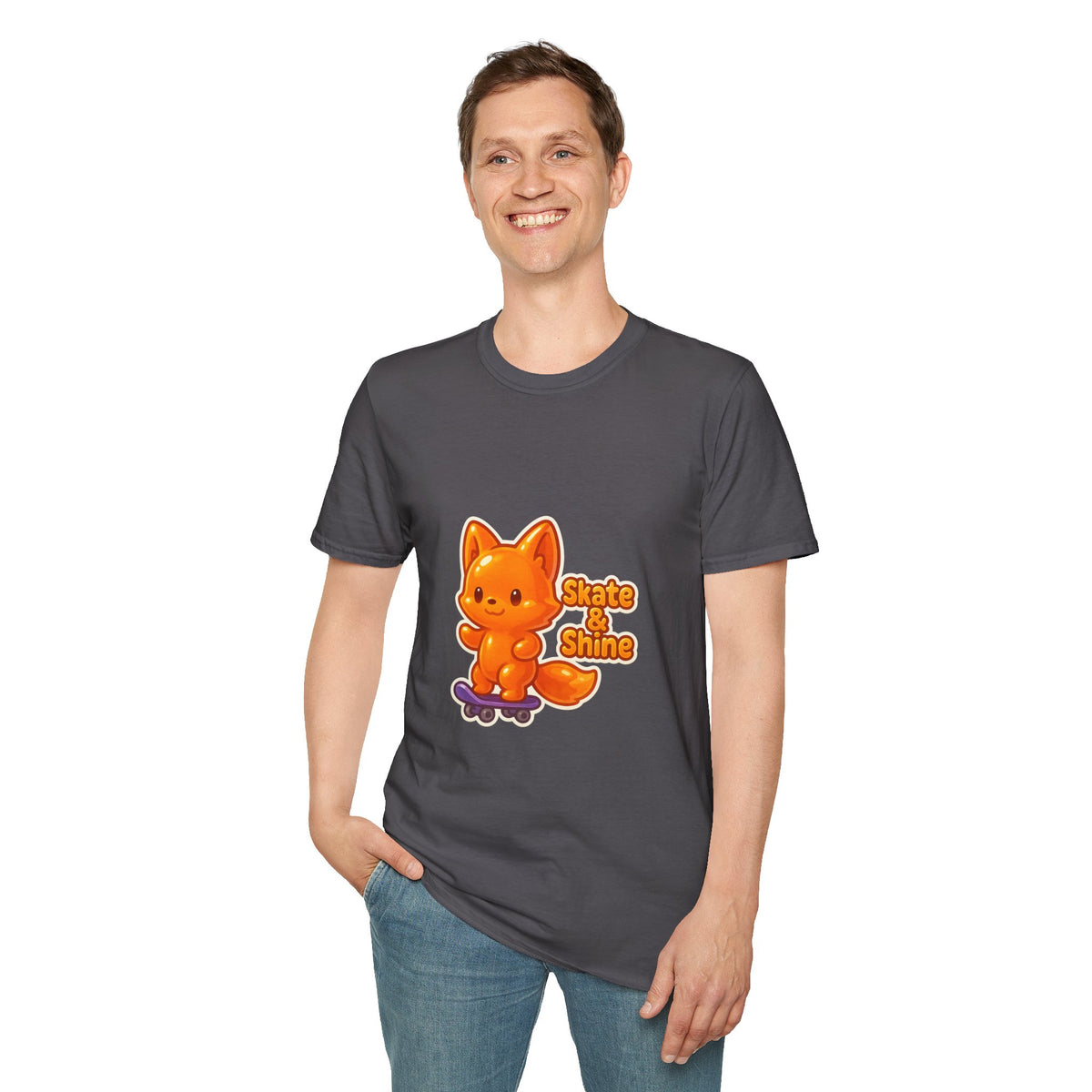 Cute Orange Fox Skateboard T-Shirt — "Gotta Skate" Graphic Tee - Trending Now - October 2026