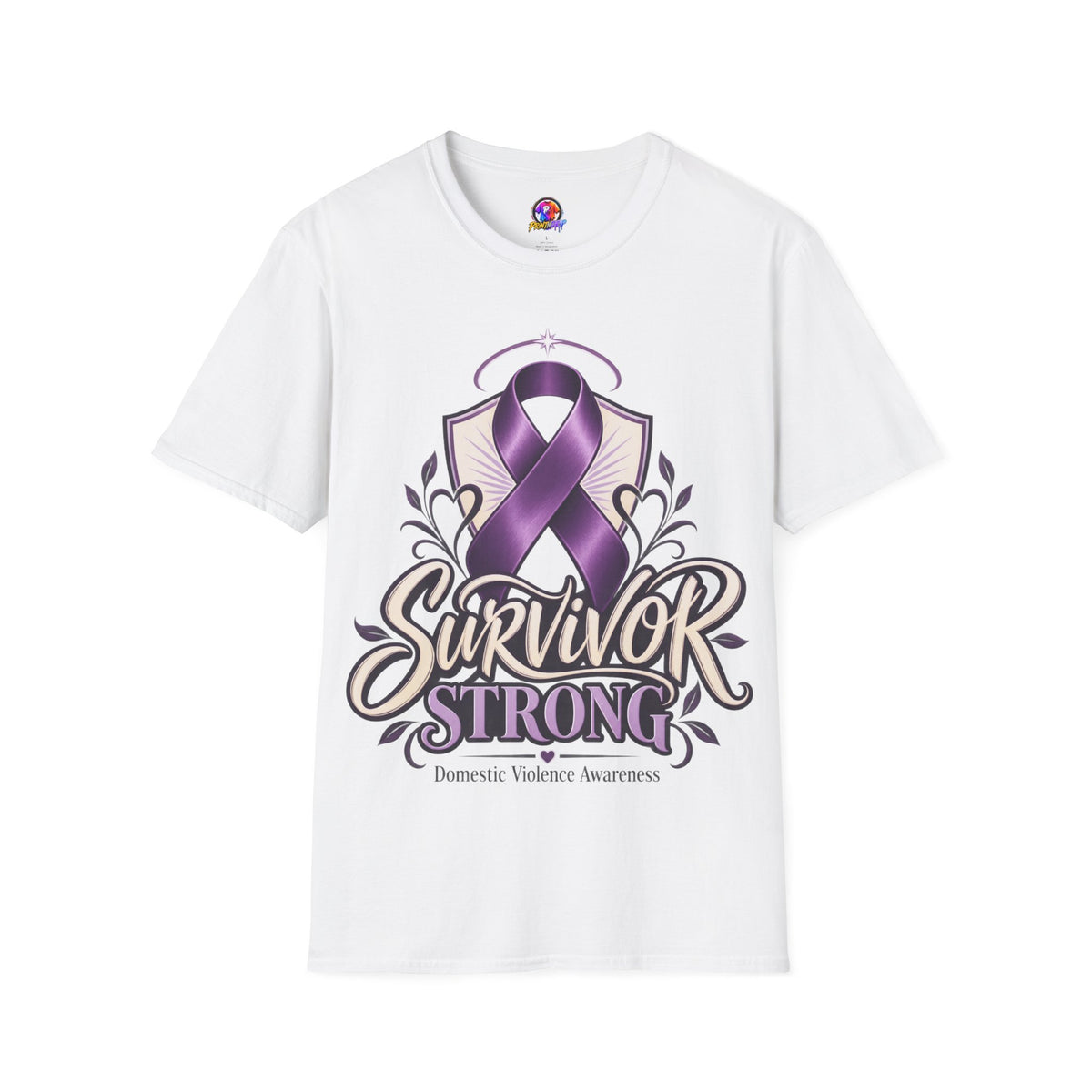 Survivor Strong T-Shirt — Domestic Violence Awareness Purple Ribbon Tee