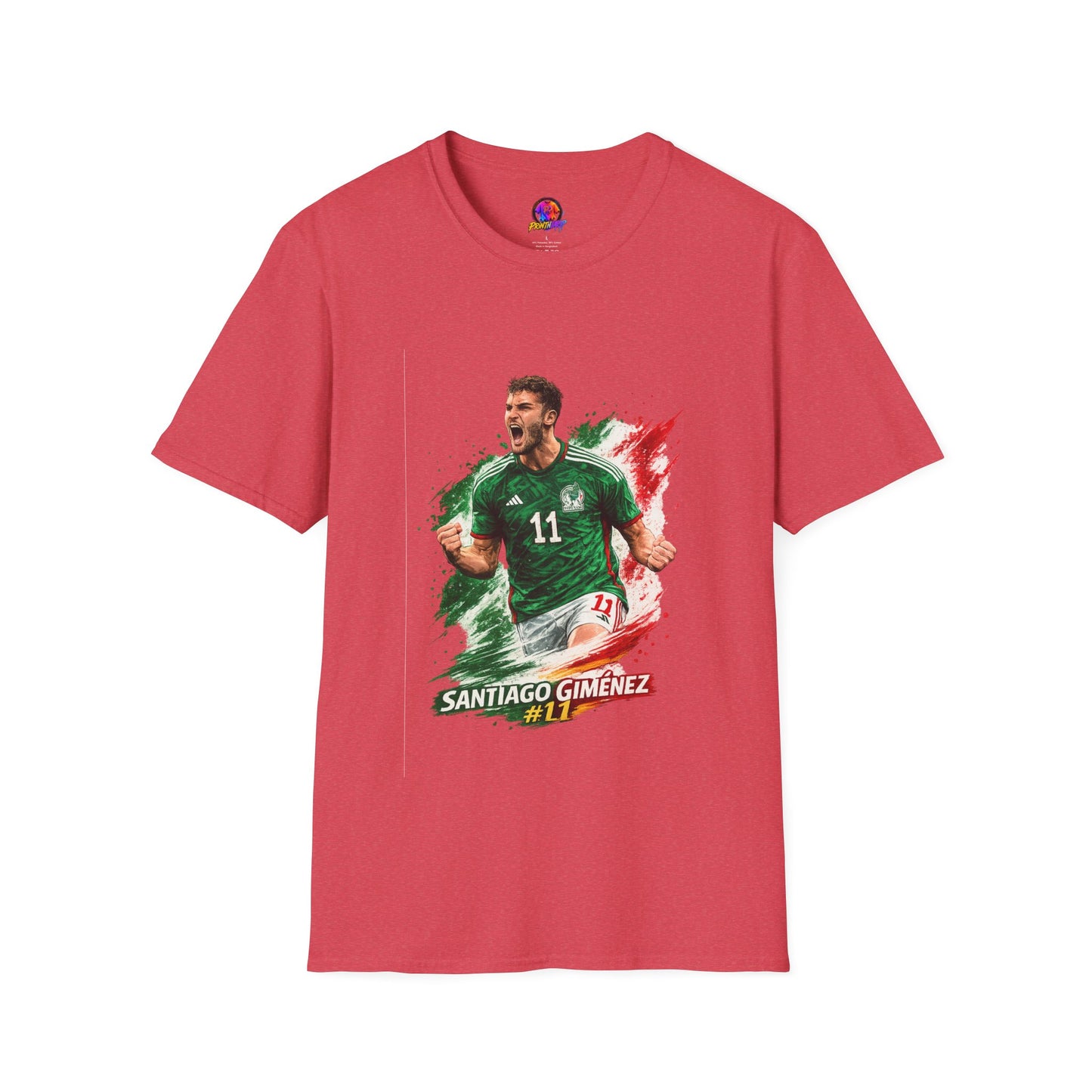 Mexico Soccer Jersey T-Shirt — Santiago Giménez Mexico #11 Fan Tee