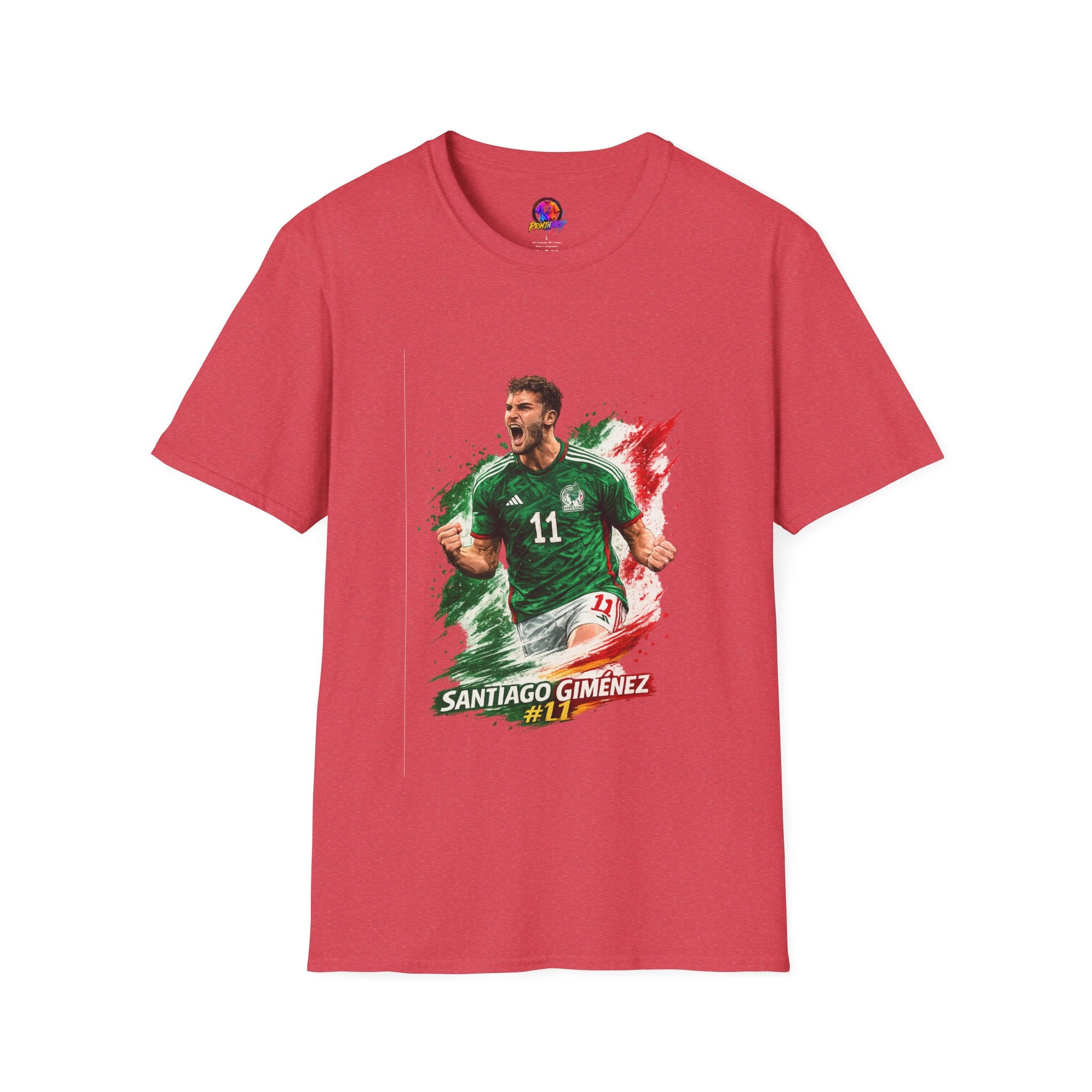 Mexico Soccer Jersey T-Shirt — Santiago Giménez Mexico #11 Fan Tee