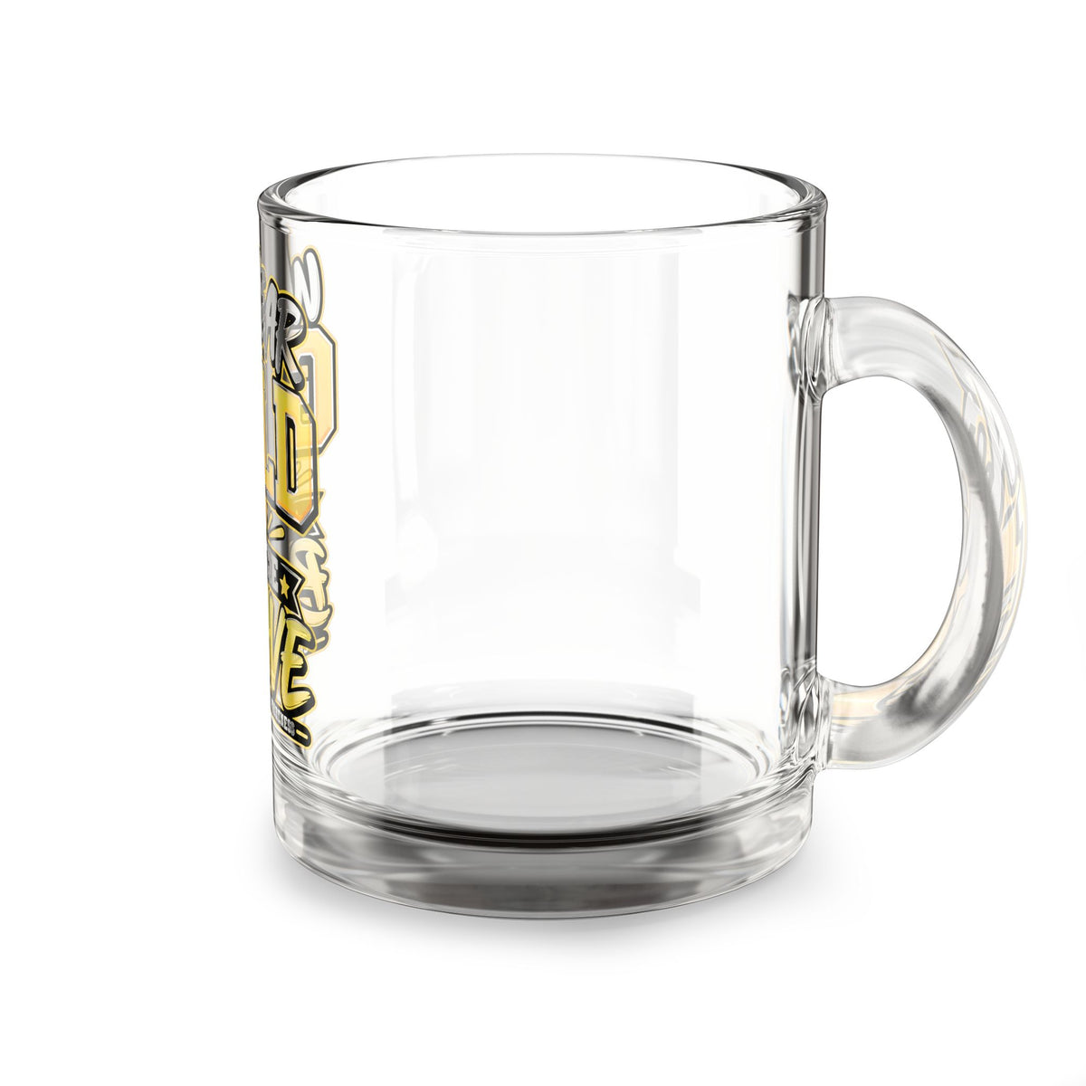 Glass Mug — "We Wear Gold for the Brave" Childhood Cancer Awareness