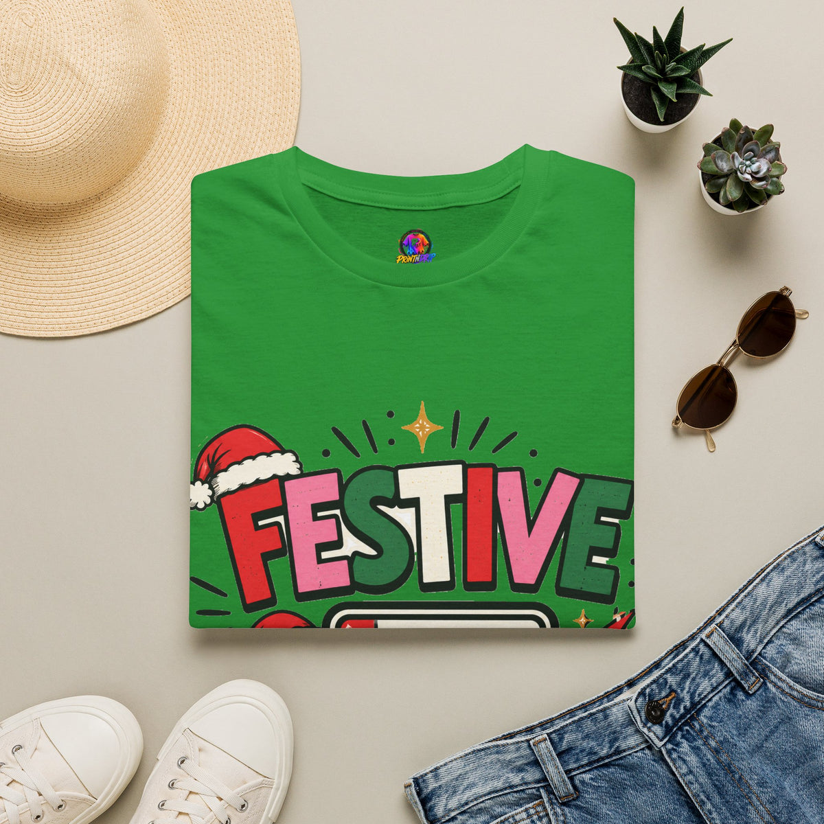 Festive Buffering T-Shirt — Funny Holiday Christmas Tee with Loading Battery Design