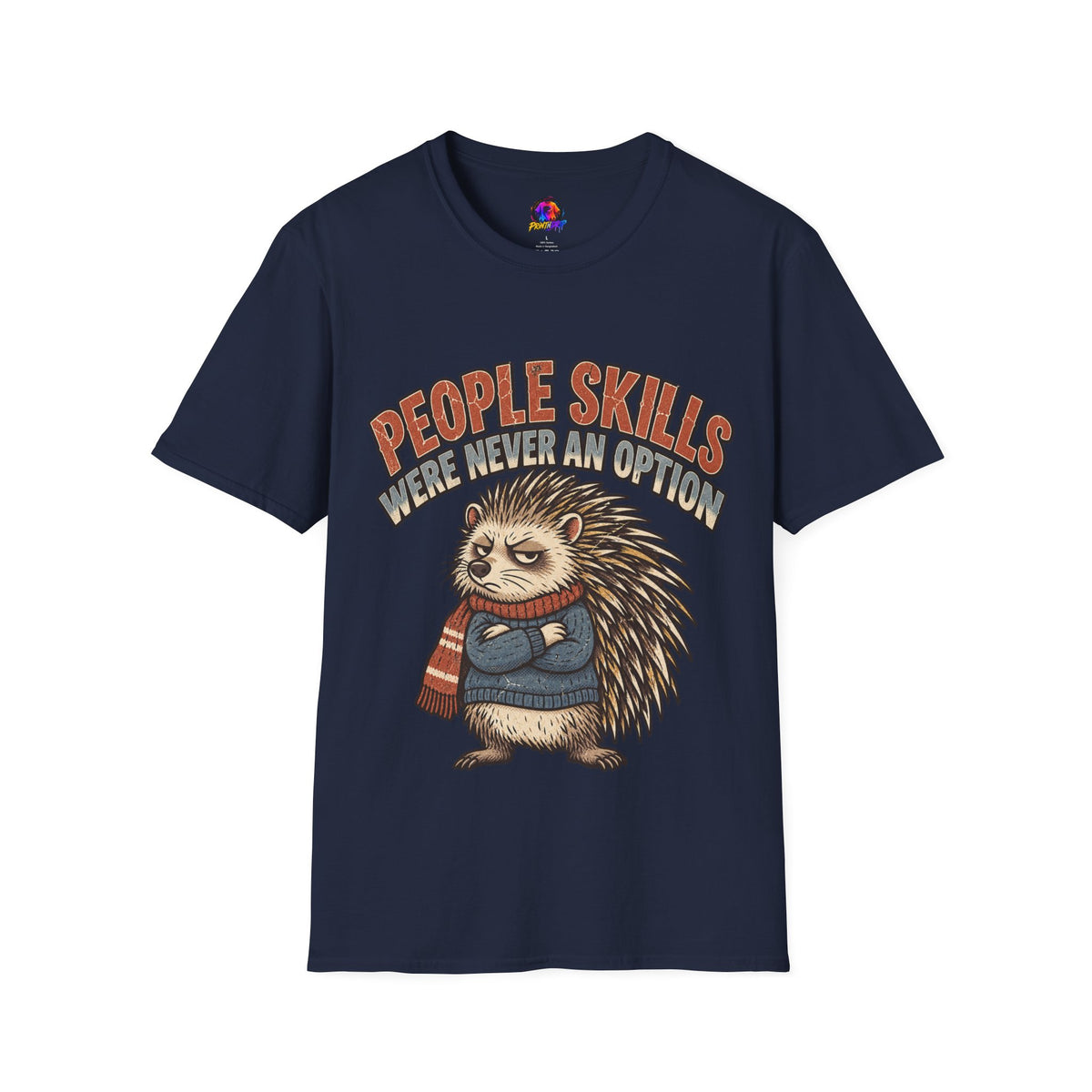 People Skills Were Never An Option T-Shirt — Funny Introvert Porcupine Graphic Tee