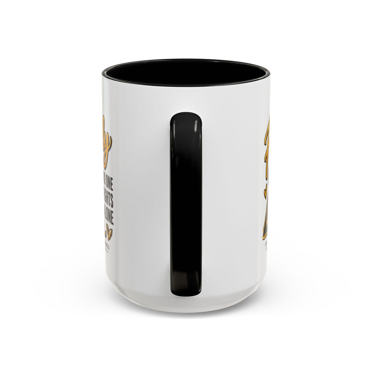 Childhood Cancer Awareness Coffee Mug — "In This Family No One Fights Alone"