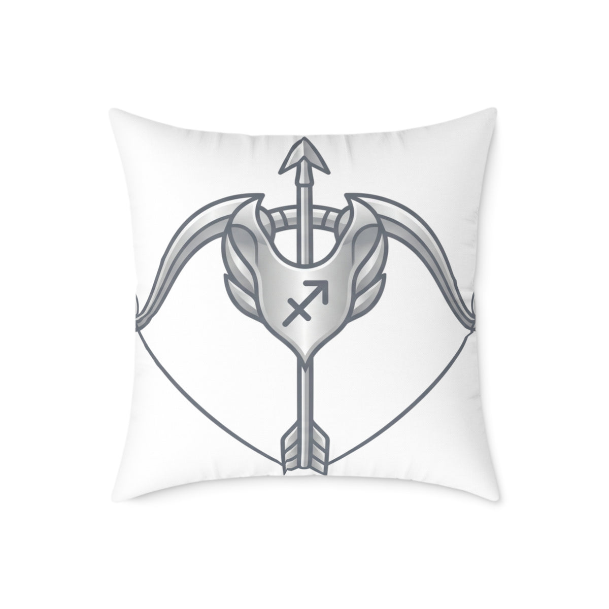 Sagittarius Zodiac Arrow Astrological Square Poly Canvas Pillow