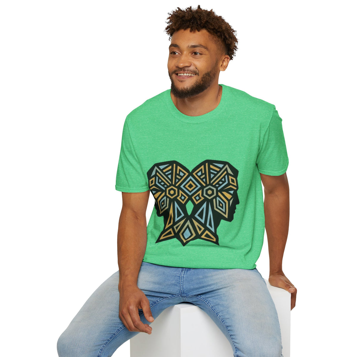 Geometric Elephant Tee — Tribal Mosaic Elephant Graphic T-Shirt