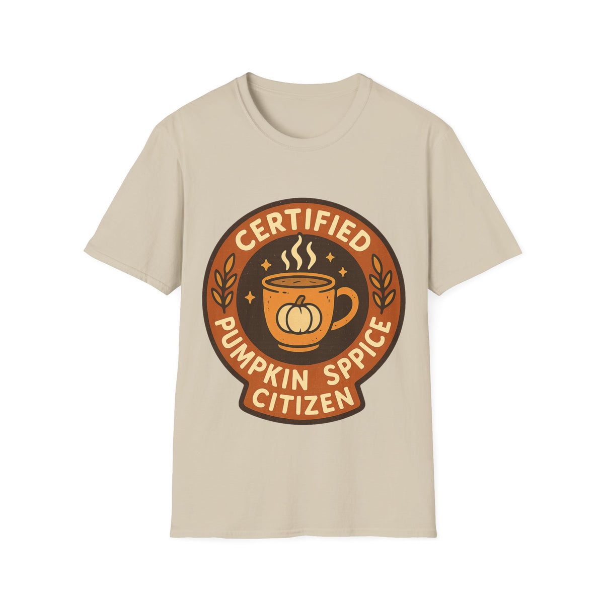 Certified Pumpkin Spice Citizen Badge T-Shirt, Retro Fall Season Coffee Mug Tee - Trending Now - September 2026