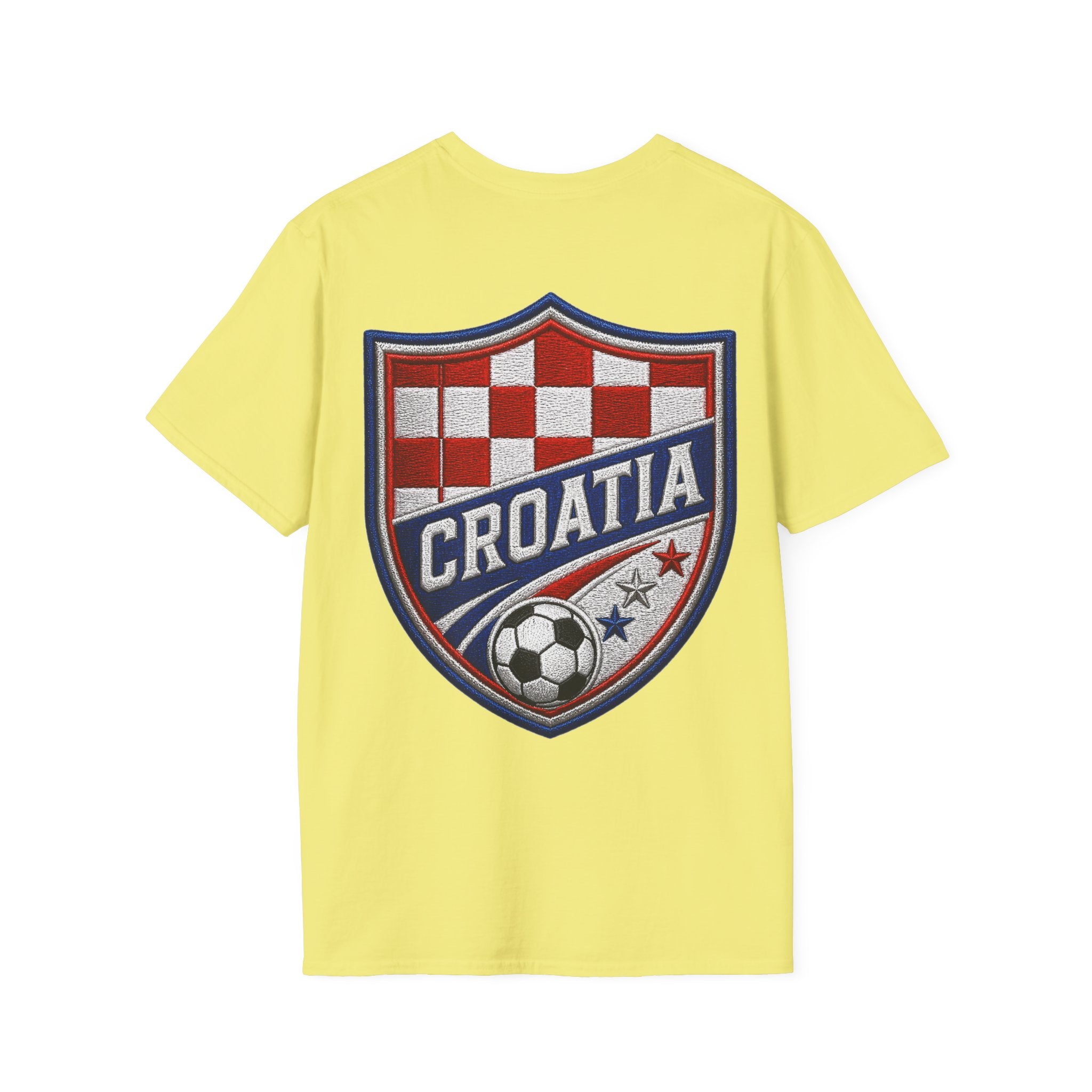 Checkered Glory T-Shirt — Croatia Soccer Fan Tee