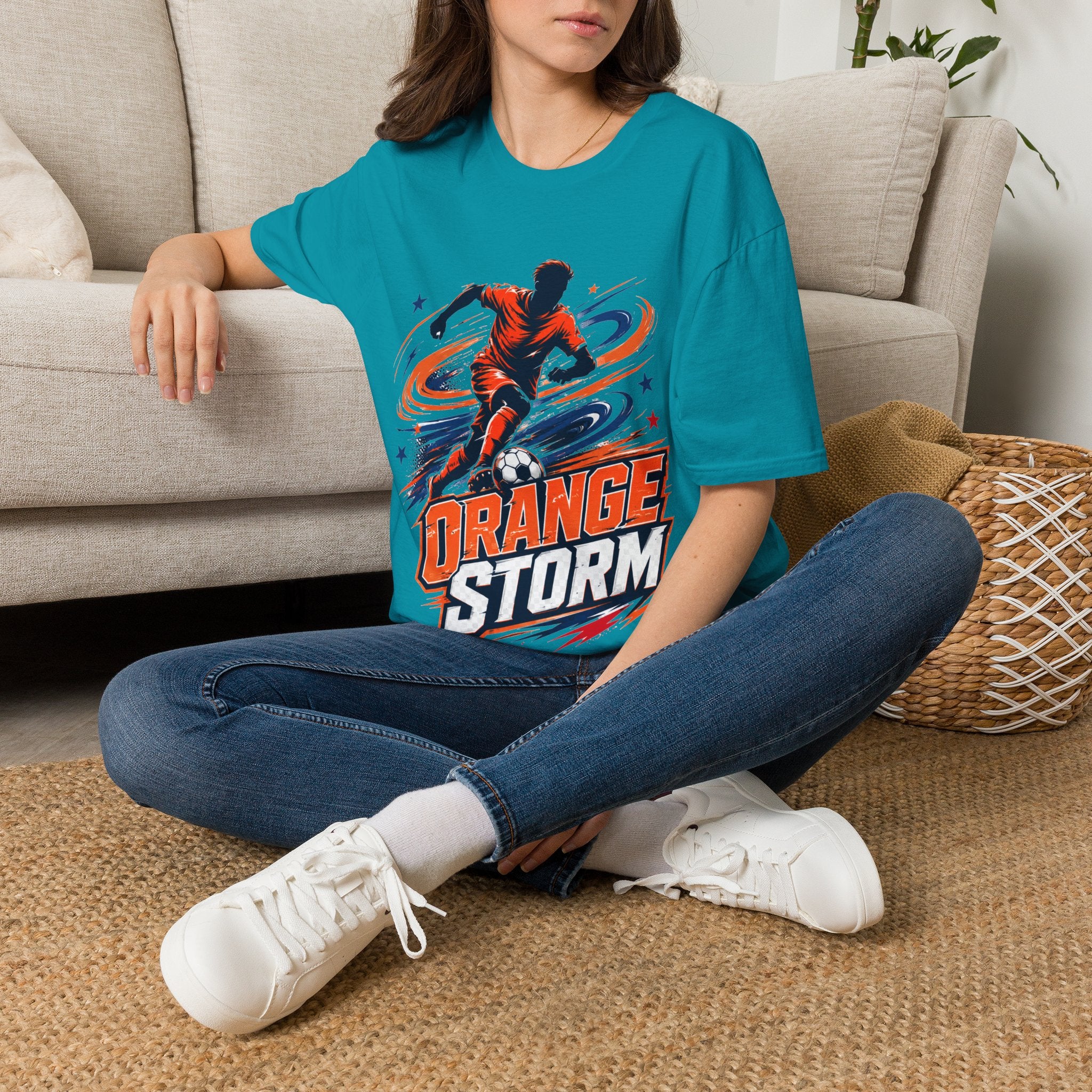 Netherlands Orange Storm Soccer T-Shirt — Dynamic Player Graphic Tee