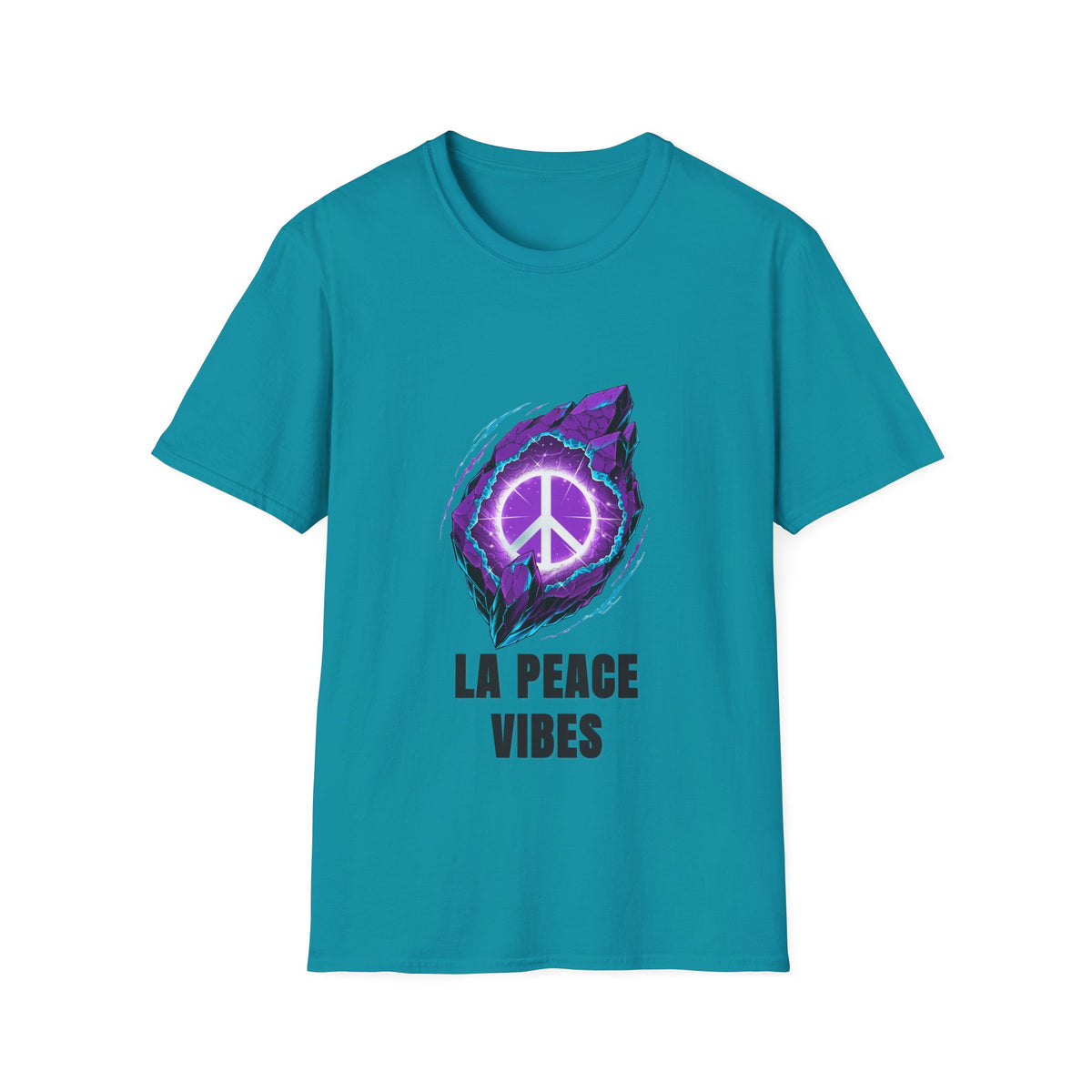 Peace Vibes T-Shirt — Purple Neon Peace Sign Graphic - Trending Now - August 2026