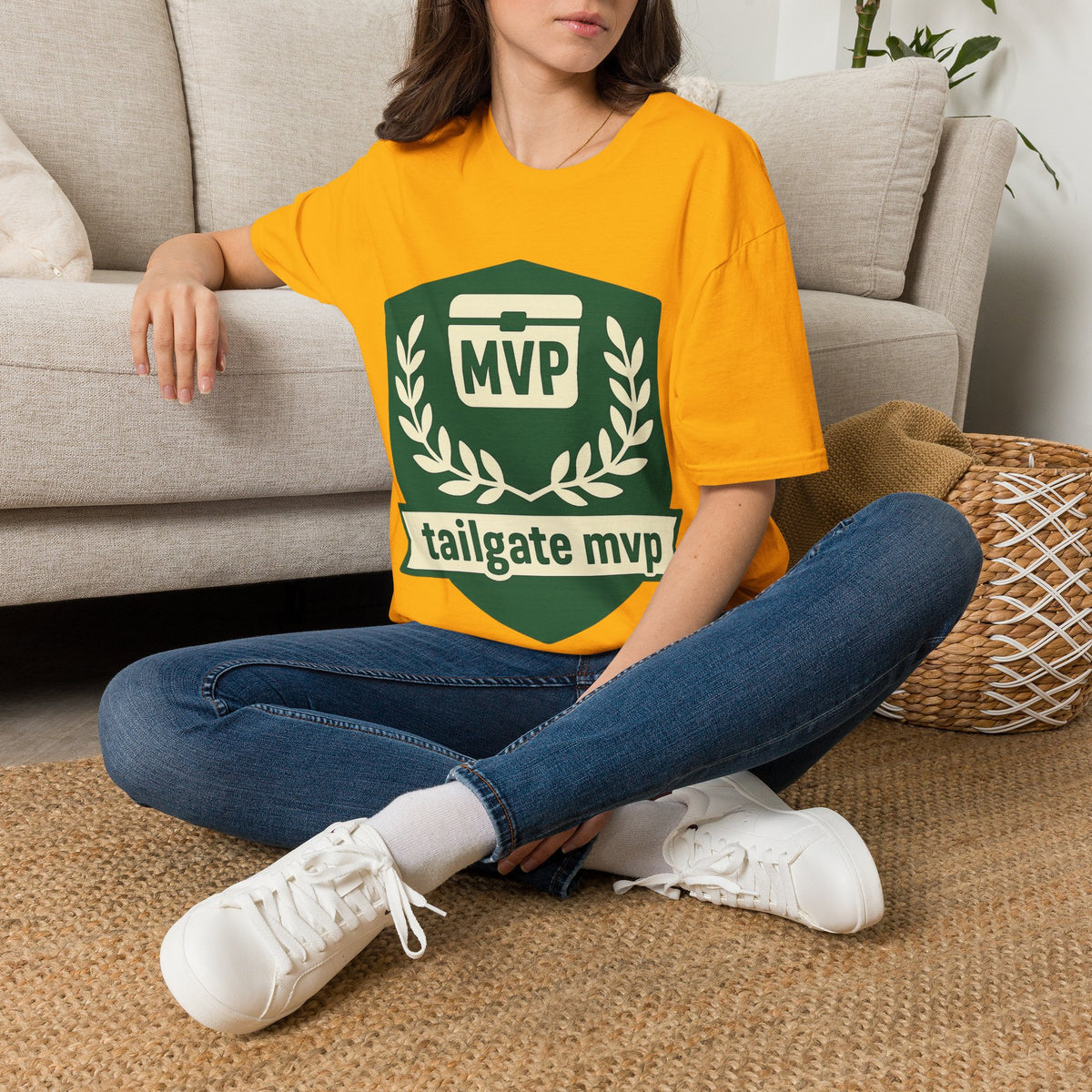 MVP Tailgate T-Shirt — Vintage Green MVP Badge Tee - Trending Now - August 2026