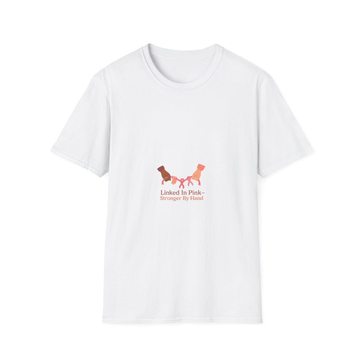 Linked In Pink Stronger By Hand T-Shirt, Breast Cancer Support Dog Lover Tee - Trending Now - September 2026