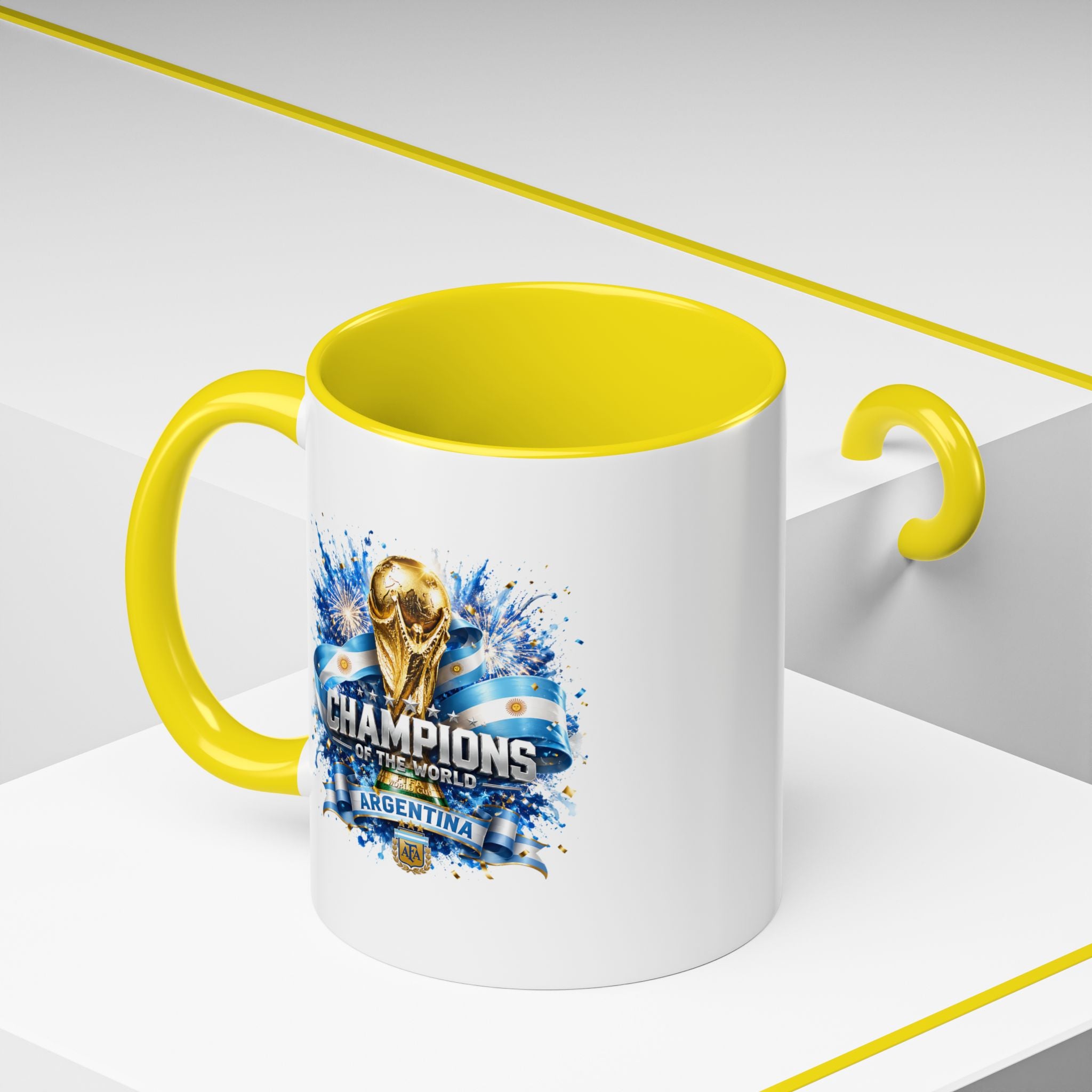 Argentina World Cup Champions Coffee Mug — 'Champions of the World' Accent Mug