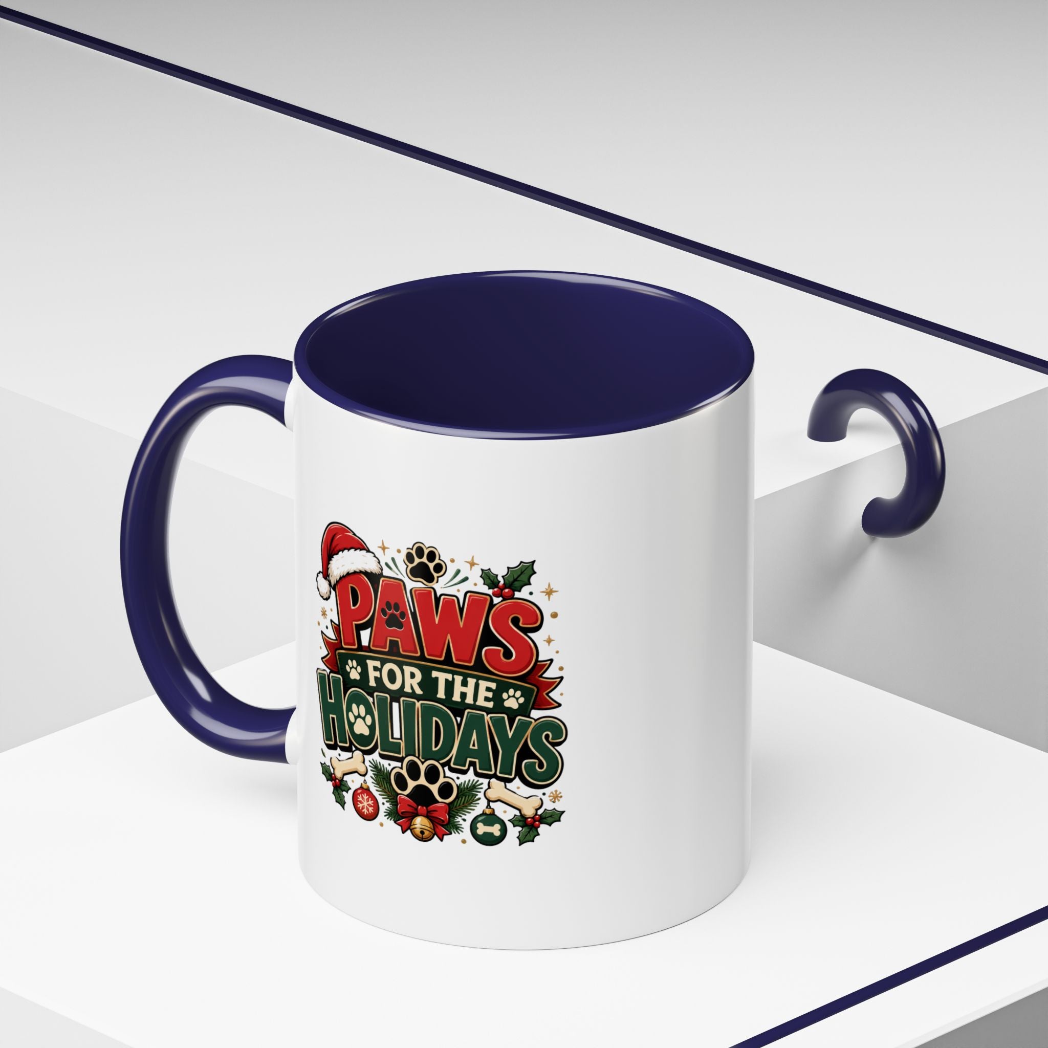 Paws for the Holidays Coffee Mug - Festive Pet Lover Accent Mug