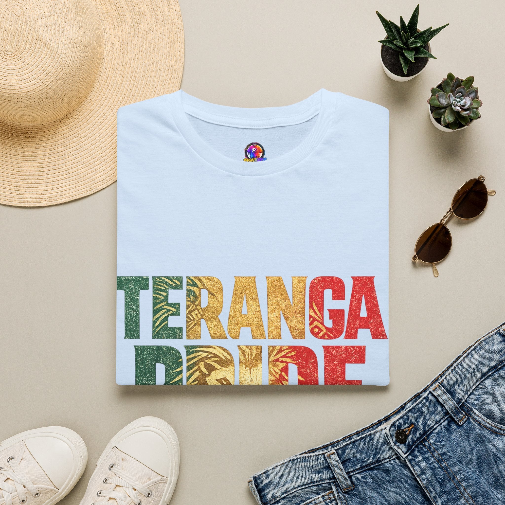 Senegal Teranga Pride T-Shirt — Senegal Flag Colors & Lion Graphic