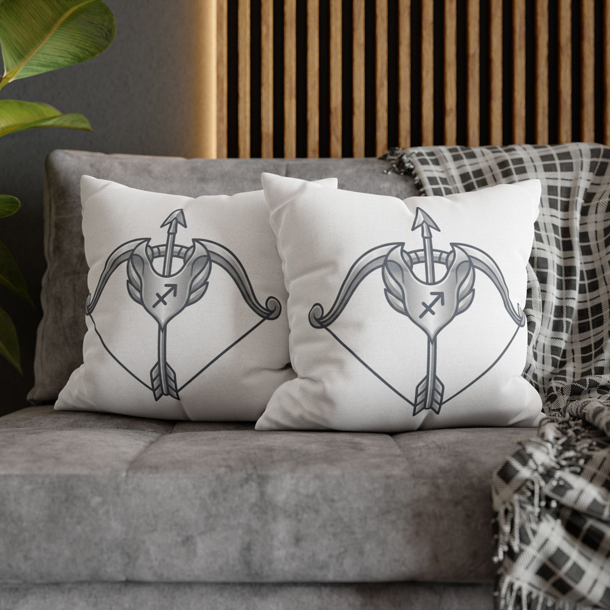 Sagittarius Bow Zodiac Pillowcase — Astrology Throw Pillow Cover