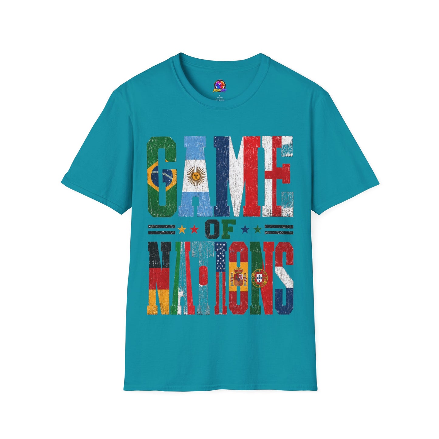 FIFA World Cup 2026 T-Shirt — 'Game of Nations' Vintage Flag Soccer Graphic Tee