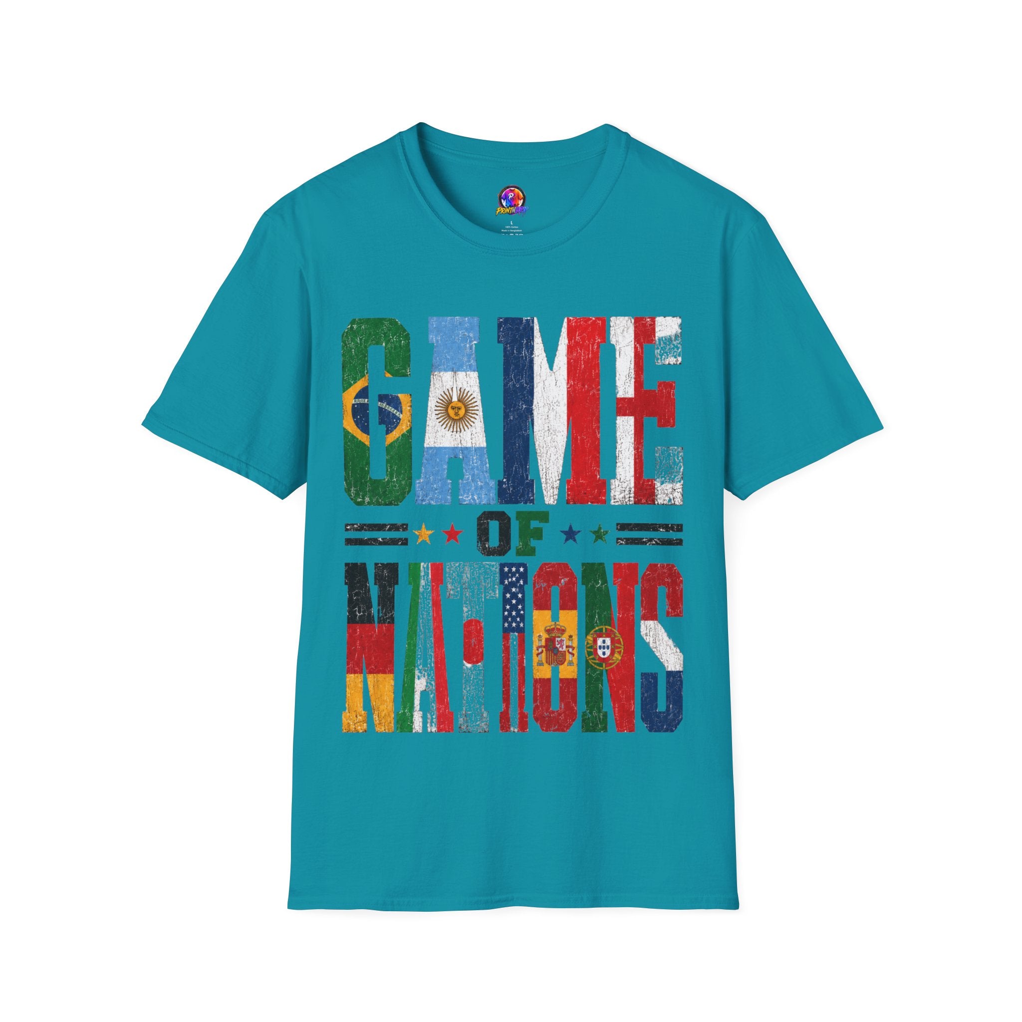 FIFA World Cup 2026 T-Shirt — 'Game of Nations' Vintage Flag Soccer Graphic Tee