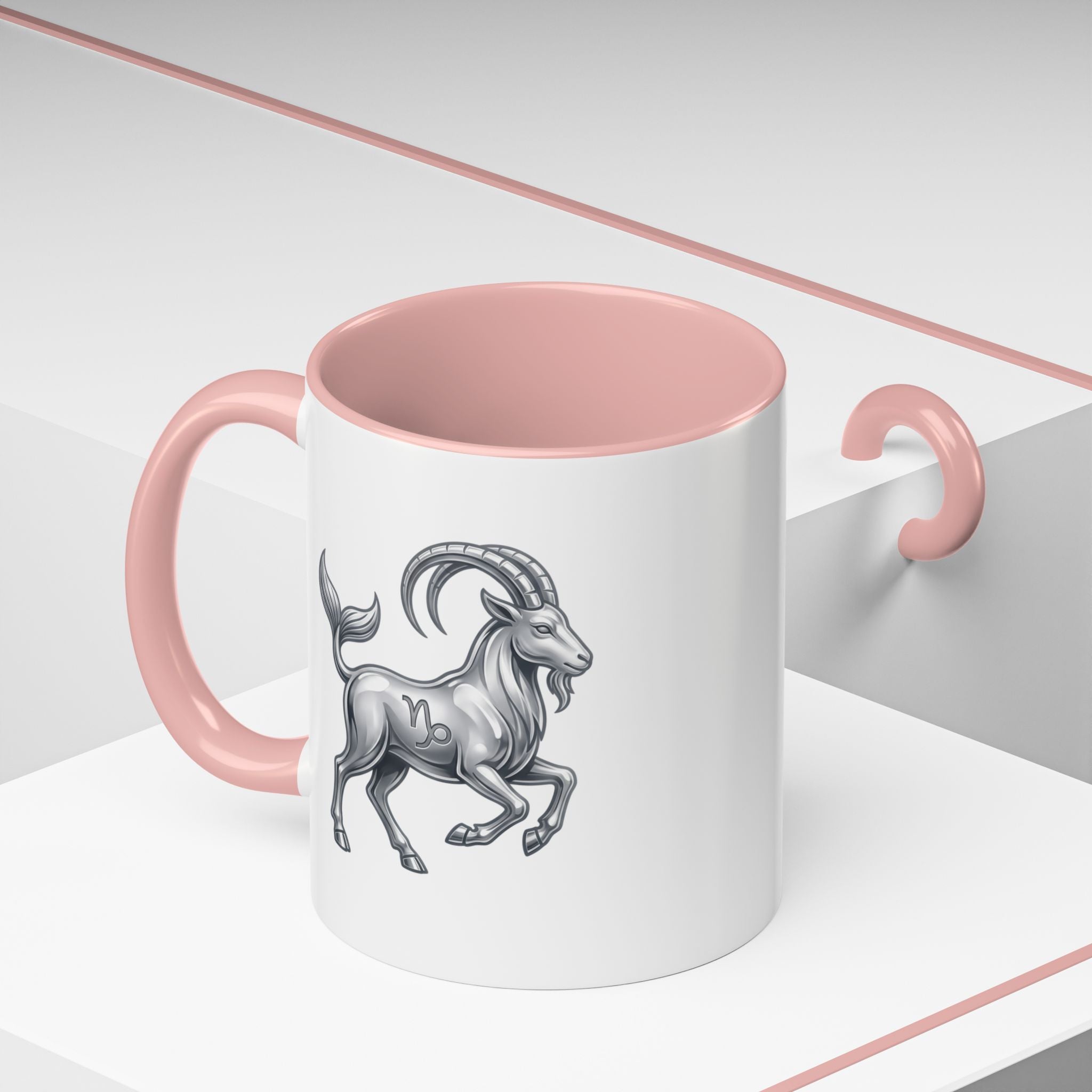 Capricorn Zodiac Accent Coffee Mug — Capricorn Goat Horoscope Gift