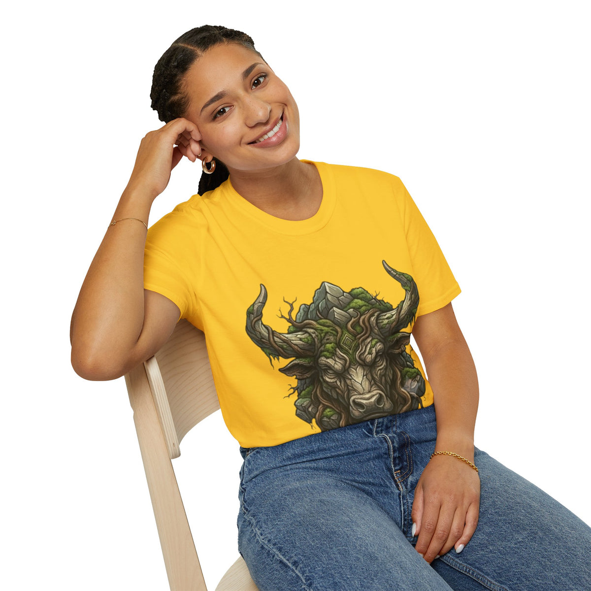 Taurus Greenman Bull T-Shirt — Nature Spirit Woodland Bull Graphic Tee