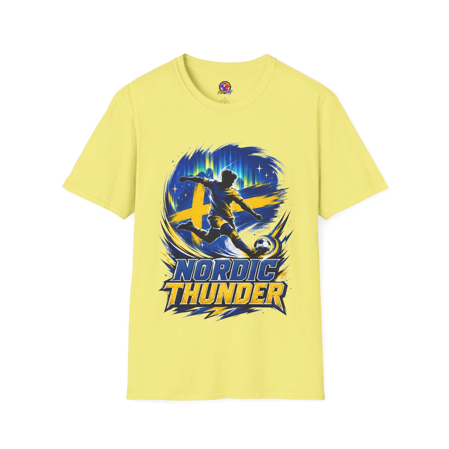Sweden Nordic Thunder Soccer T-Shirt — Sweden Football Fan Tee