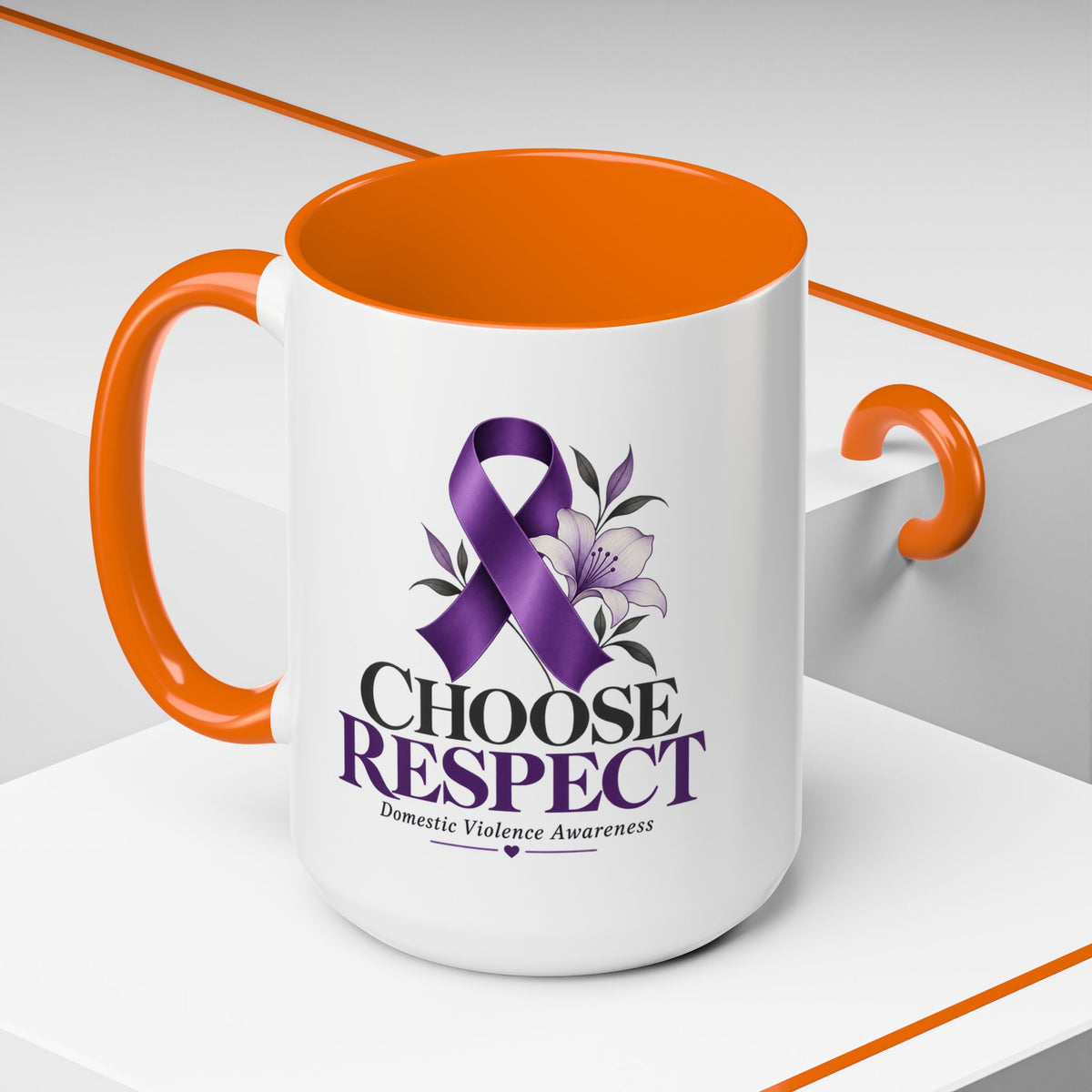 Choose Respect - Domestic Violence Awareness Coffee Mug (Accent, 11/15oz)