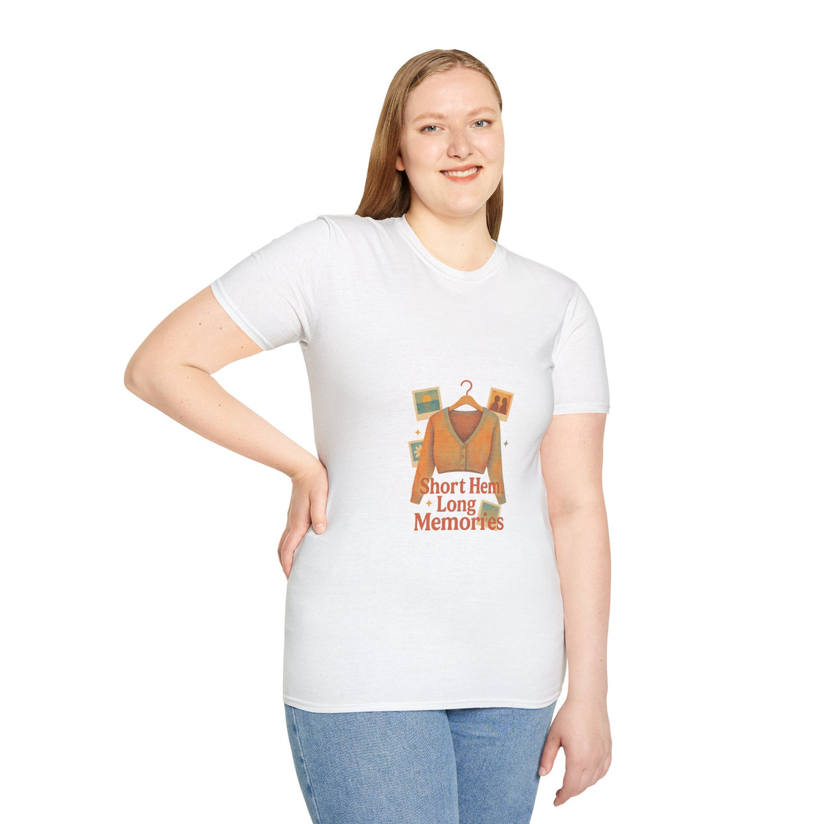 T-Shirt — "Short Hem, Long Memories" Sweater Illustration Tee - Trending Now - October 2026