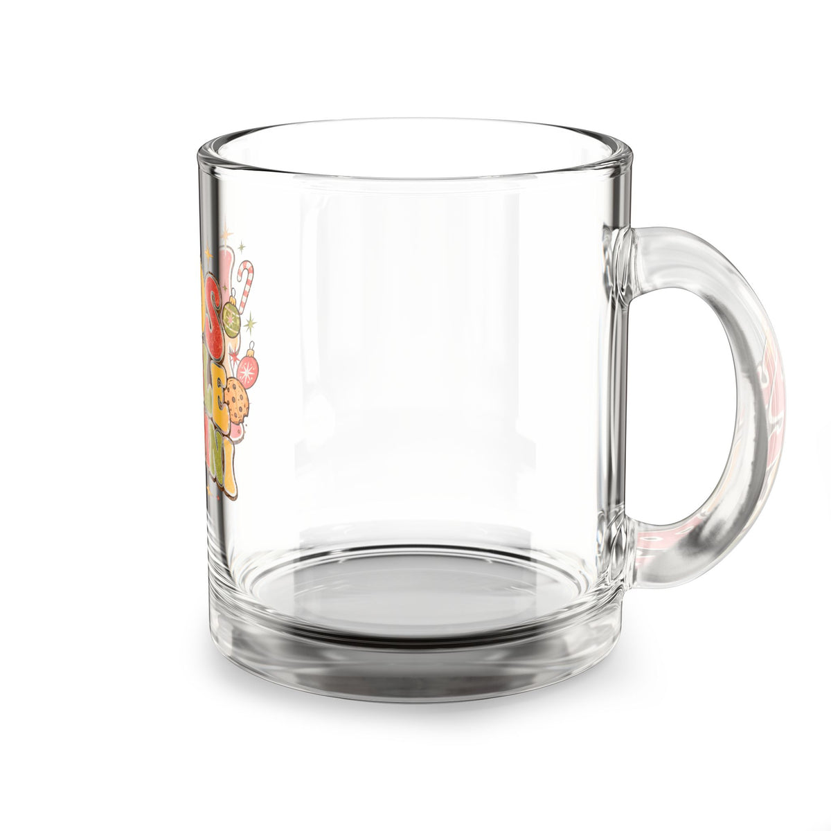 Christmas Glass Mug Kids Table Alumni Glass Mug — Retro Holiday Coffee Cup (10 oz)