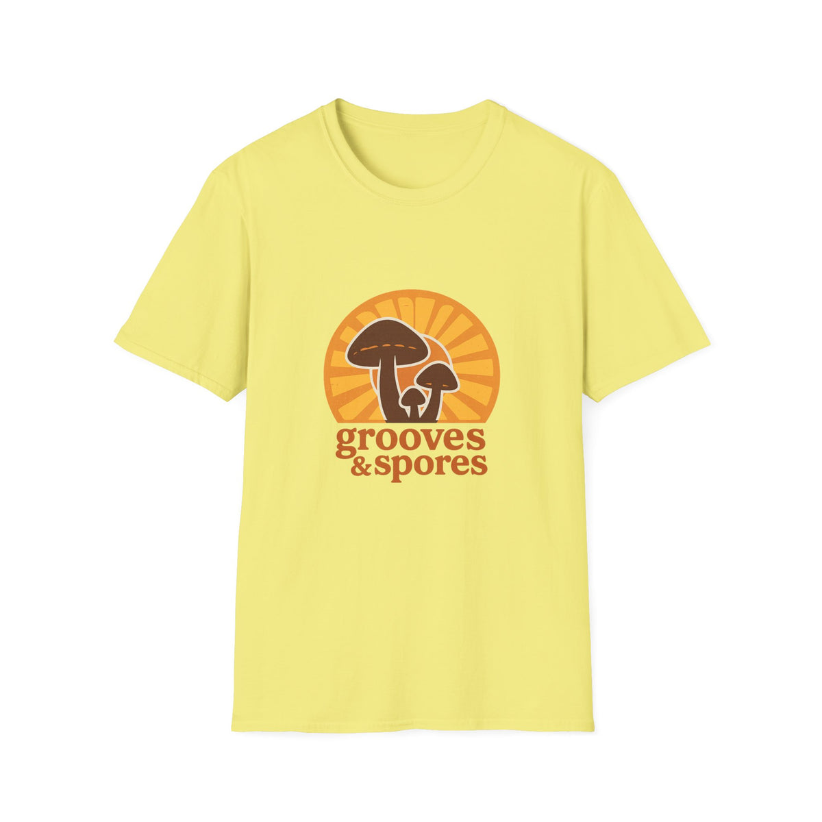 Vintage Mushroom T-Shirt — 'Grooves & Spores' Retro Psychedelic Tee - Trending Now - August 2026