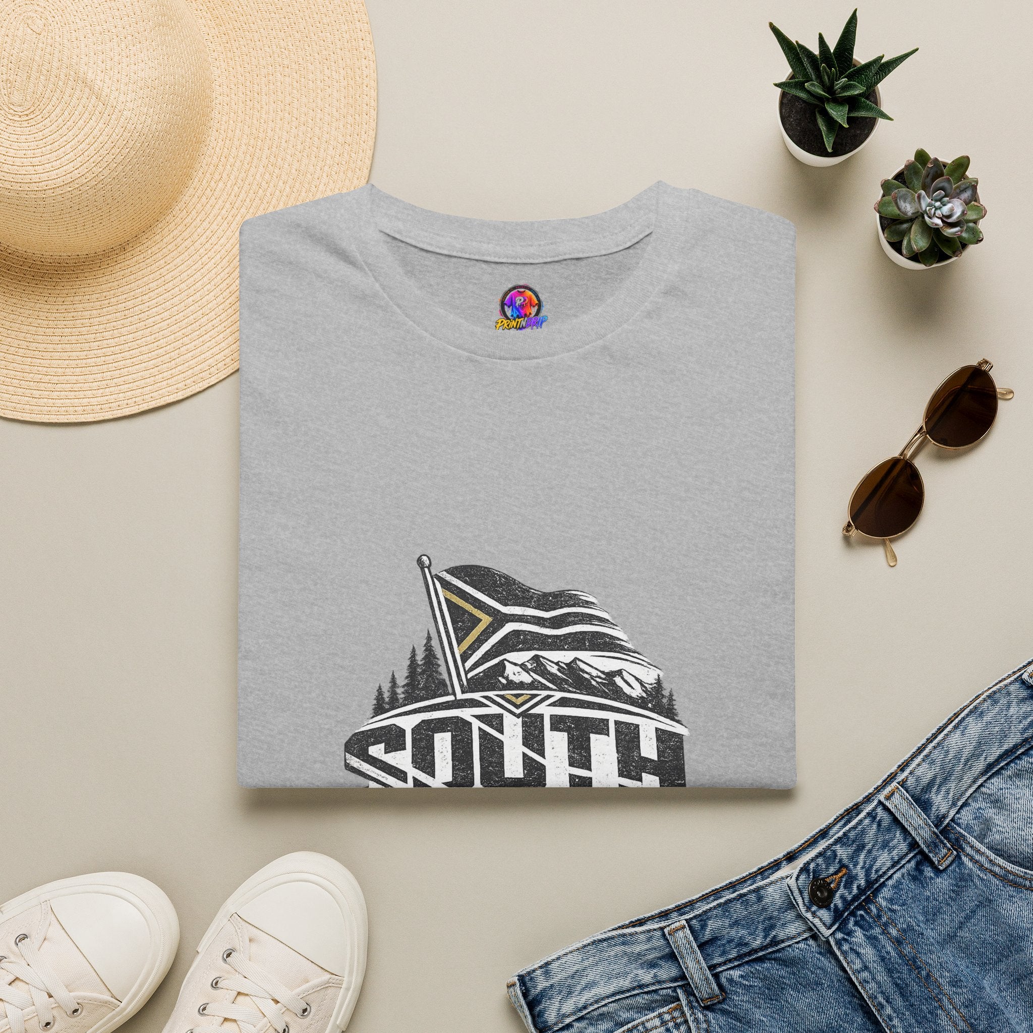 South Africa Flag & Soccer Crest T‑Shirt