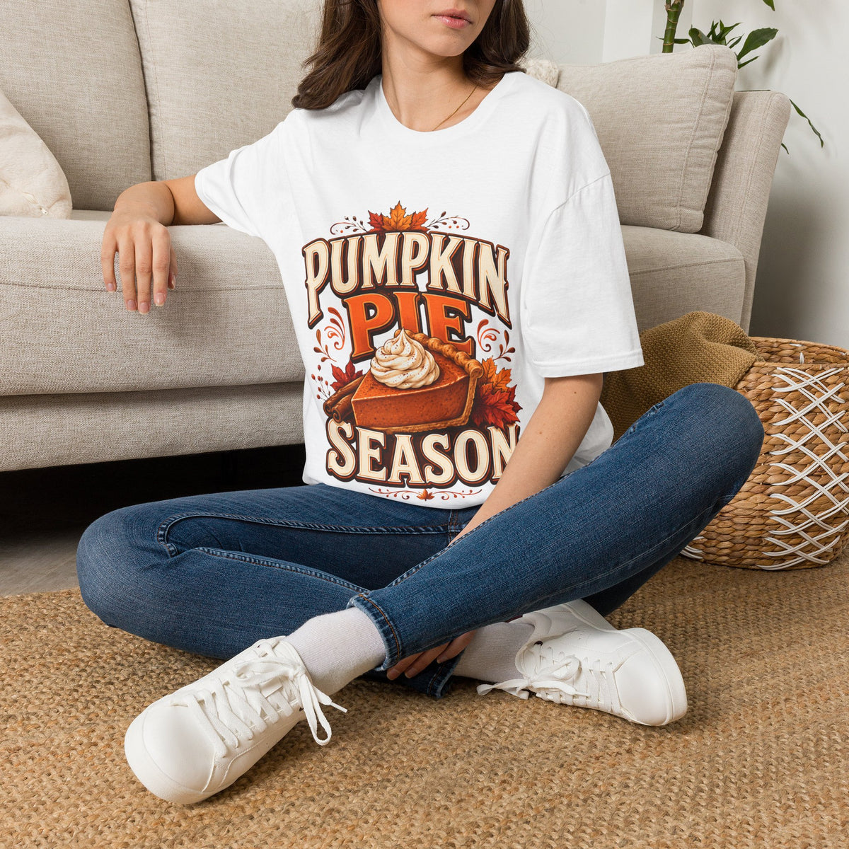 Thanksgiving T-Shirt Pumpkin Pie Season T-Shirt — Autumn Thanksgiving Dessert Lover Tee