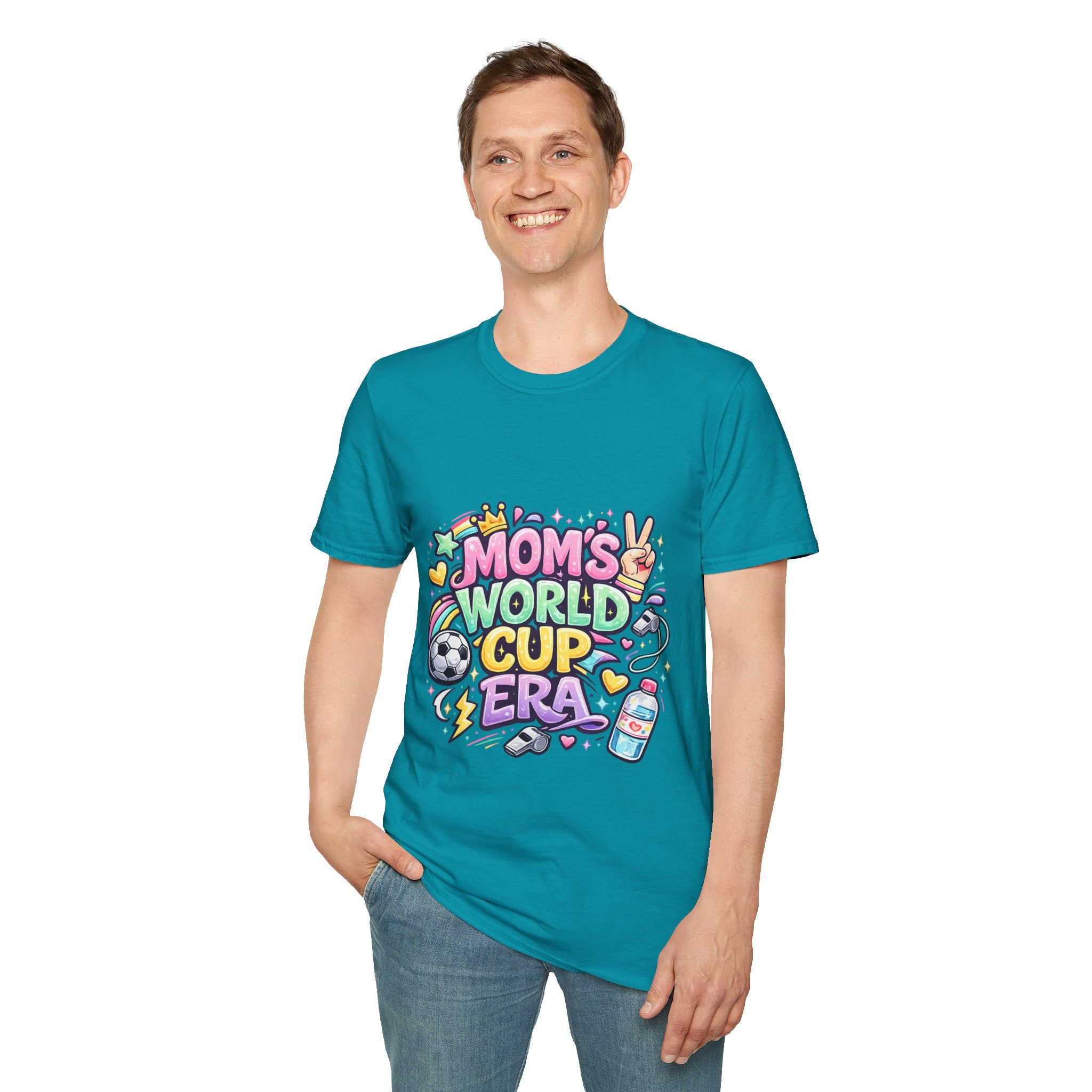 Girls Kids Mom's World Cup Era T‑Shirt — Playful Soccer Mom Tee
