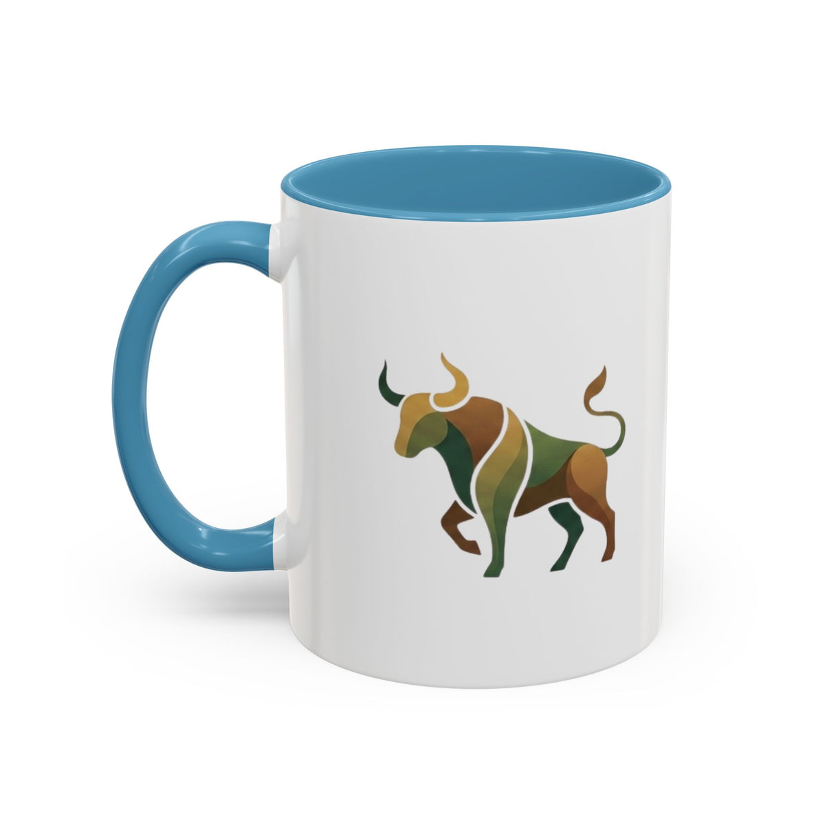 Taurus Geometric Bull Accent Coffee Mug — Taurus Zodiac Gift