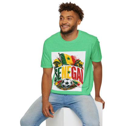 Senegal Flag Soccer T-Shirt — Lion & Football Pride Tee