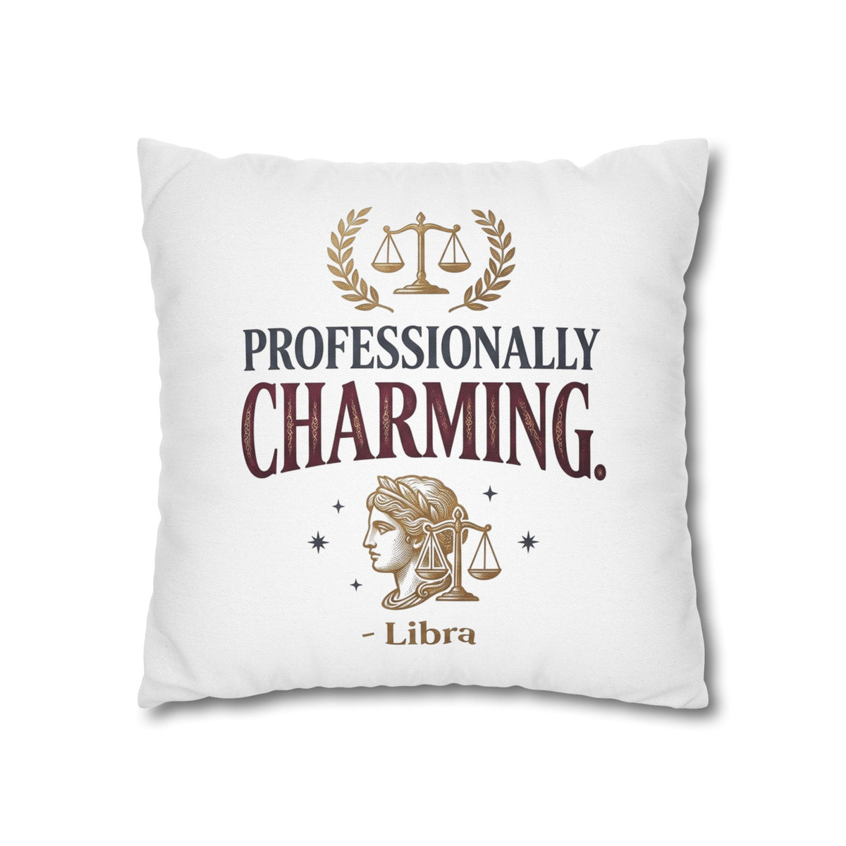 Libra Zodiac Professionally Charming Spun Polyester Square Pillowcase