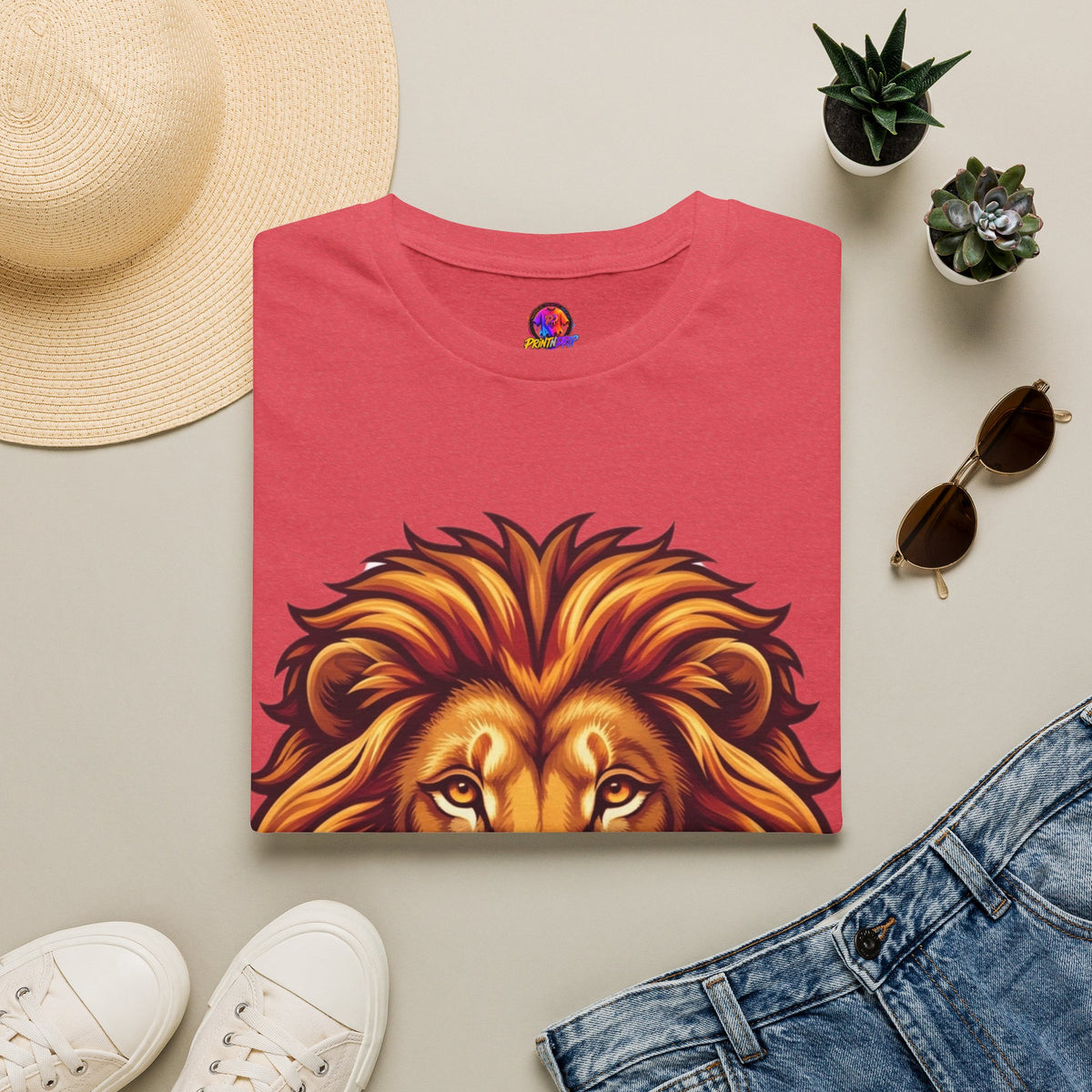 Leo Zodiac Lion Face T-Shirt — Majestic Lion Head Graphic Tee