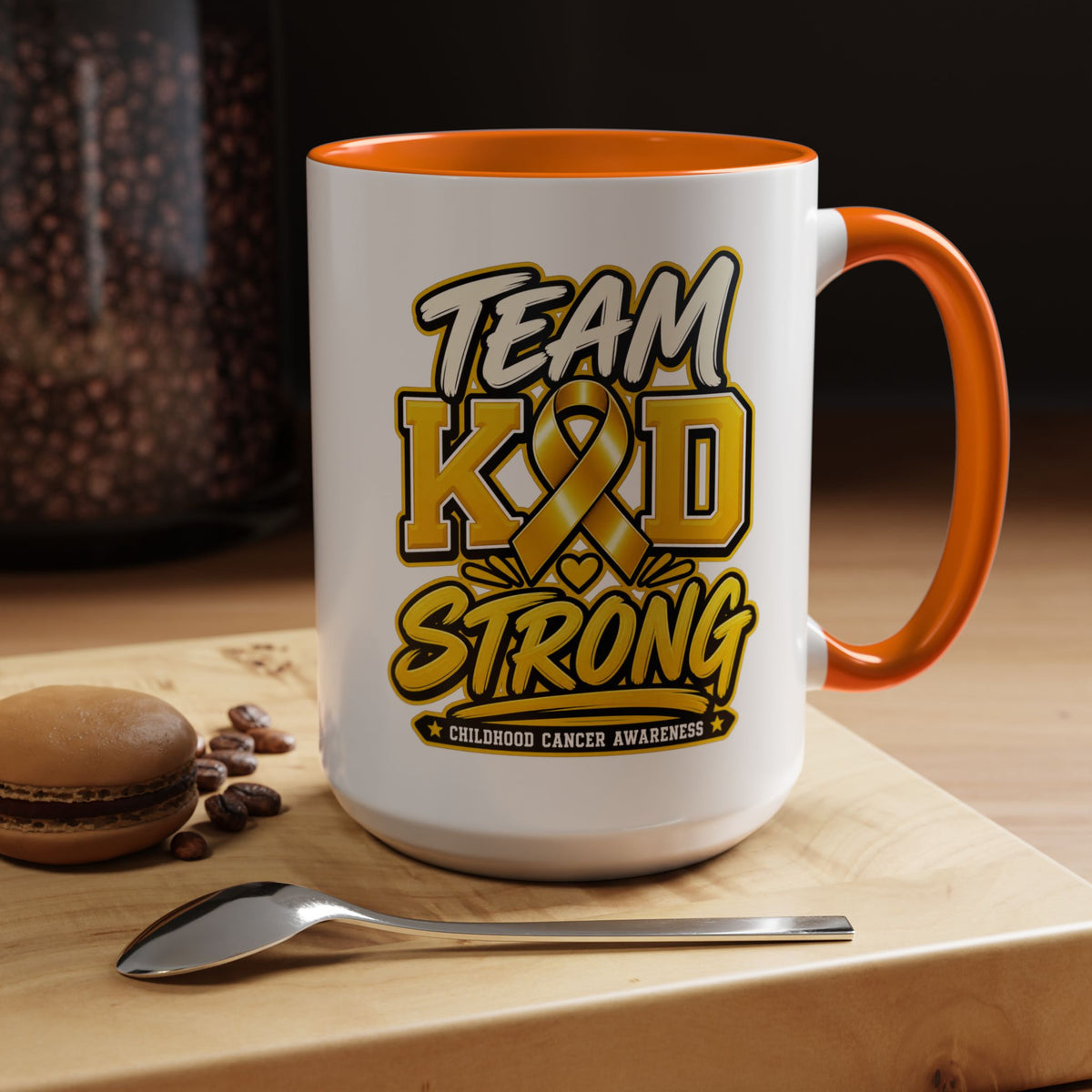 Team KID Strong Childhood Cancer Awareness Coffee Mug