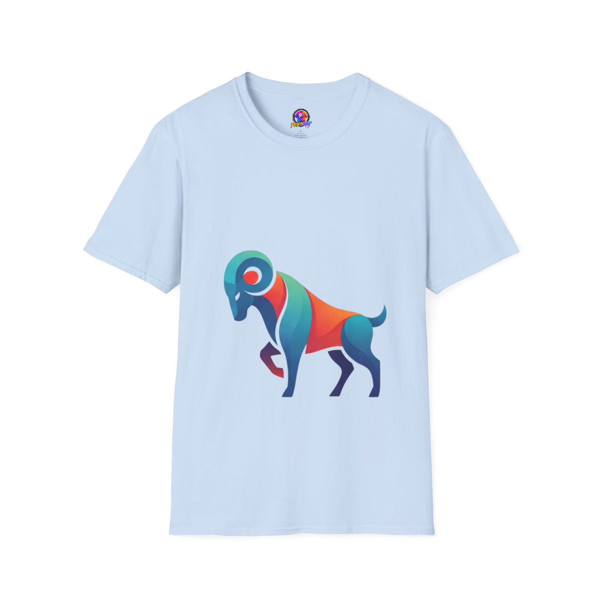 Aries Zodiac  Colorful Ram T-Shirt — Abstract Multicolor Aries Graphic Tee