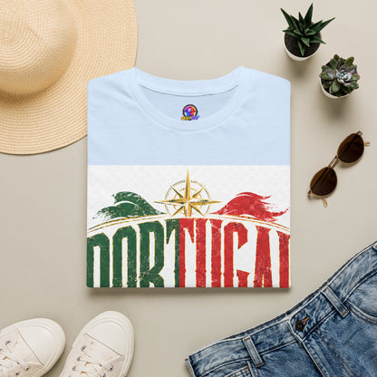 Portugal Vintage Compass T-Shirt — Retro Portuguese Flag Travel Tee