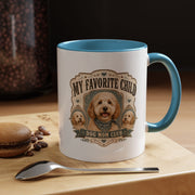 Milo Bailey Dog Dad Mom My Favorite Child Dog Mom Club Accent Coffee Mug – Cute Doodle Dog Mother's Day Gift