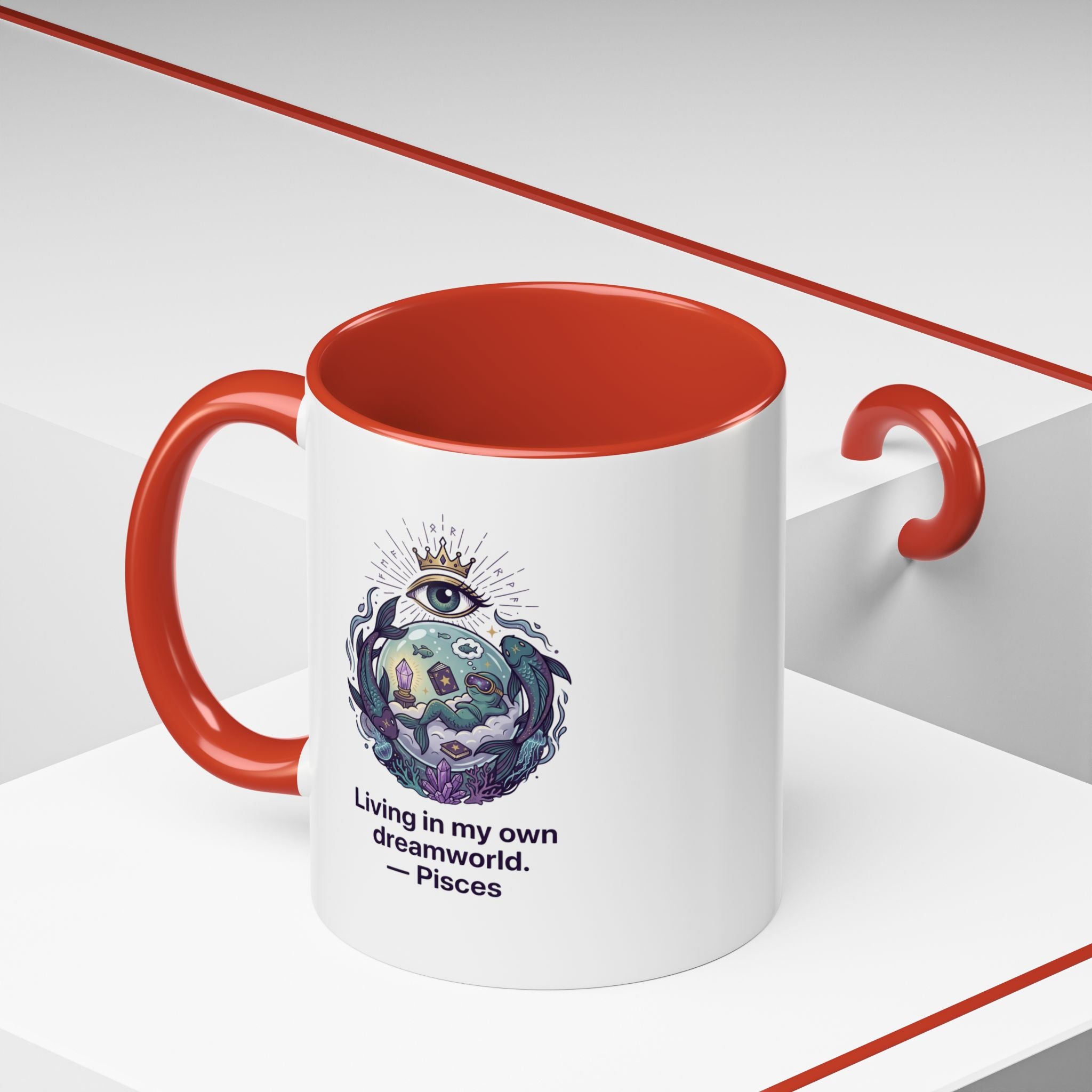 Pisces Coffee Mug — Living in My Own Dreamworld Accent Mug