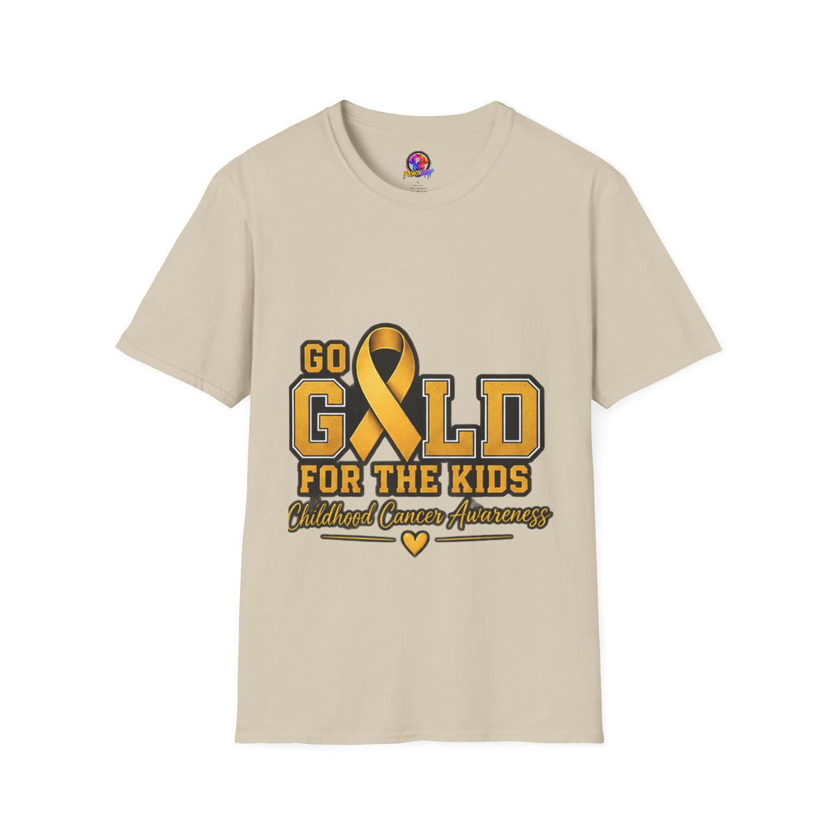 Go Gold For The Kids T-Shirt — Childhood Cancer Awareness Ribbon Tee