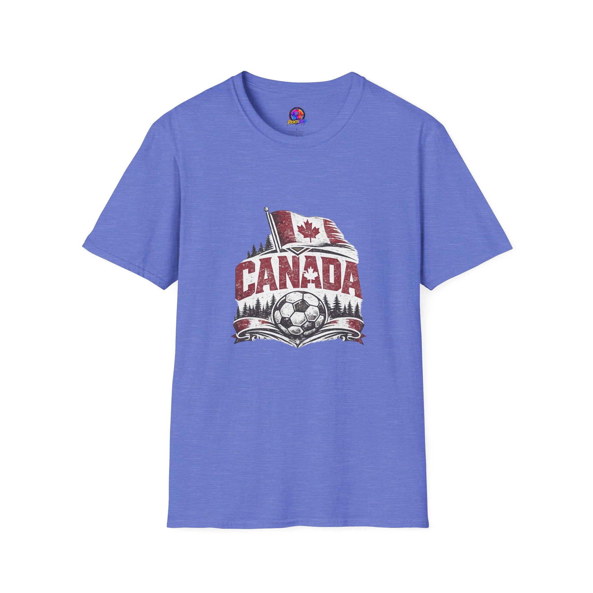 Canada Soccer T-Shirt – Vintage Maple Leaf Flag & Crest